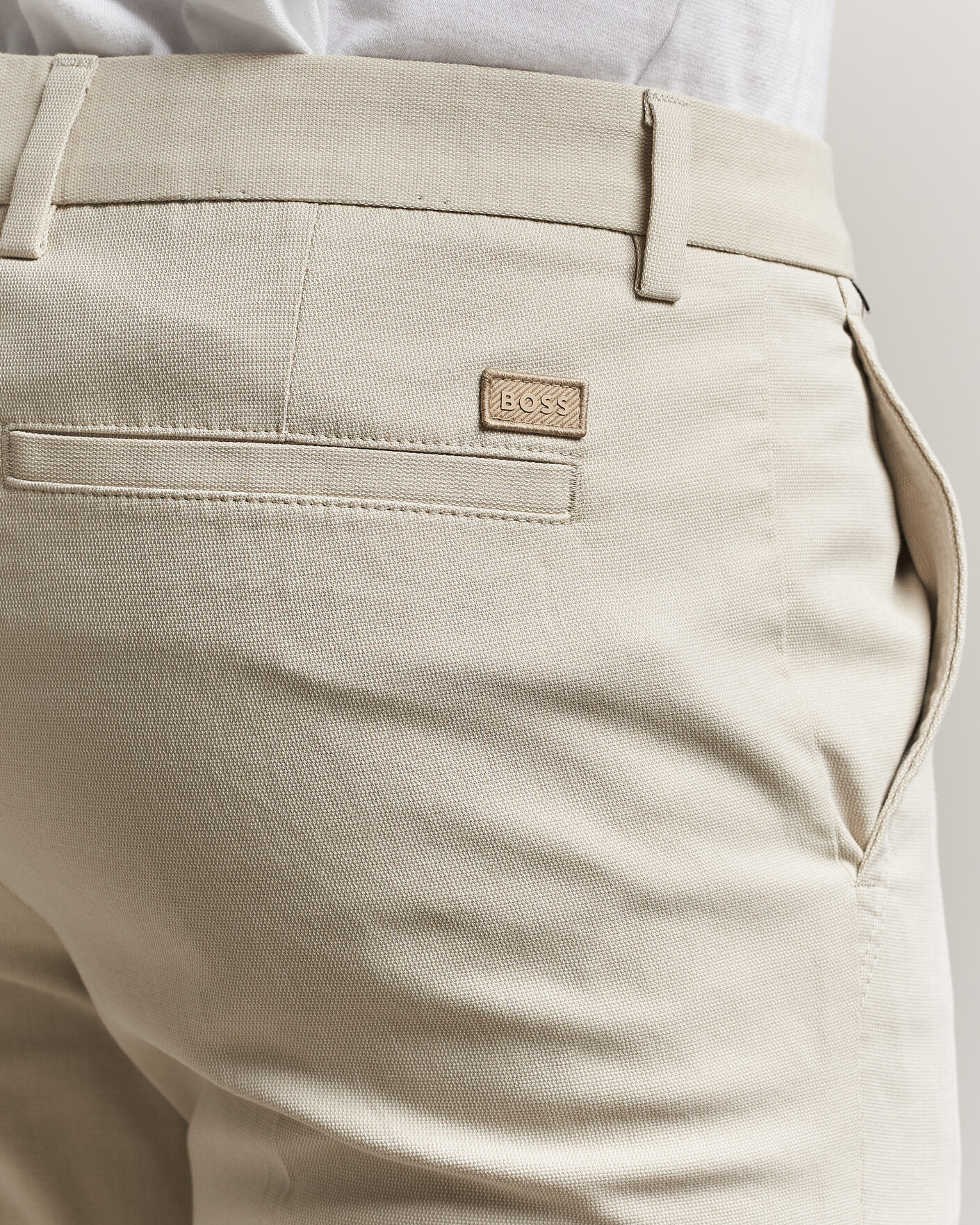Uomini | Pantaloni | BOSS BLACK | Kaiton Structured Chinos Open Beige