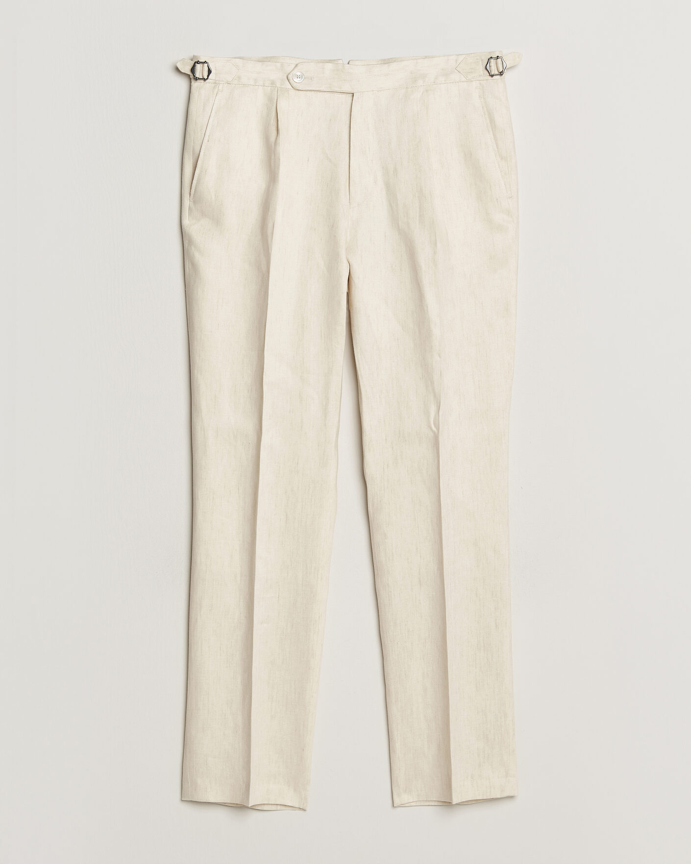 Uomini | Pantaloni | BOSS BLACK | Perino Linen Suit Trousers Open Beige