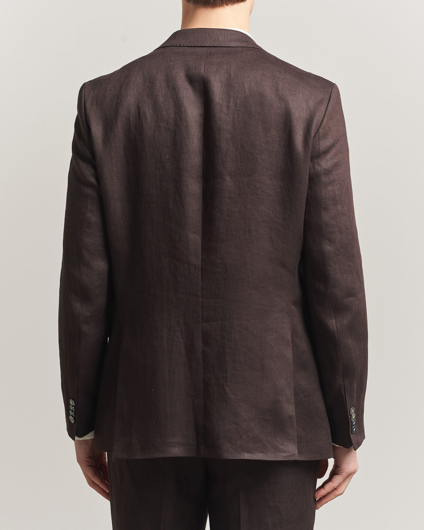 Uomini | Blazers | BOSS BLACK | Hutson Linen Suit Blazer Dark Brown