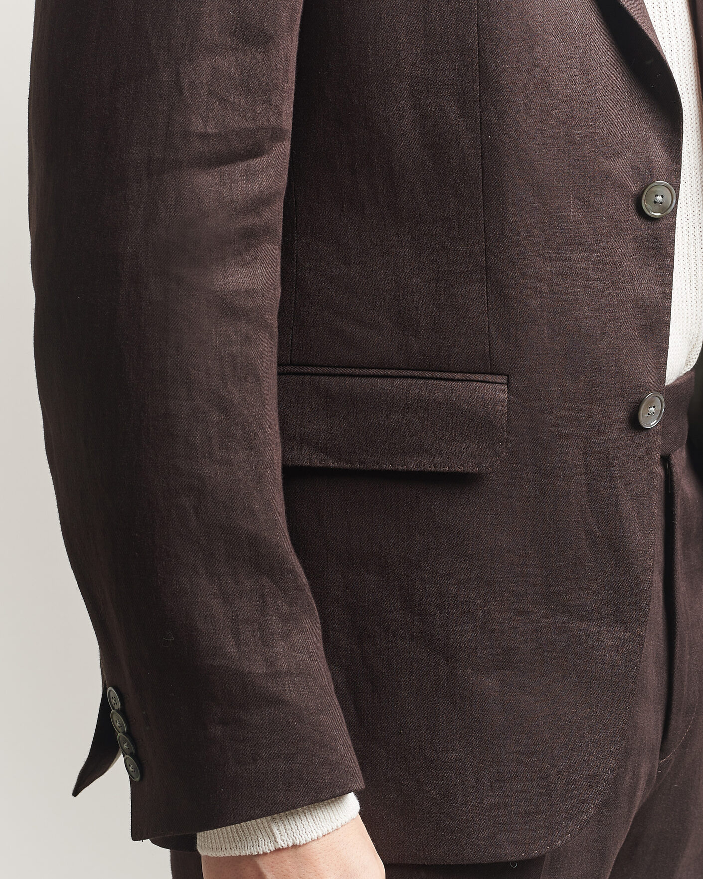 Uomini | Blazers | BOSS BLACK | Hutson Linen Suit Blazer Dark Brown