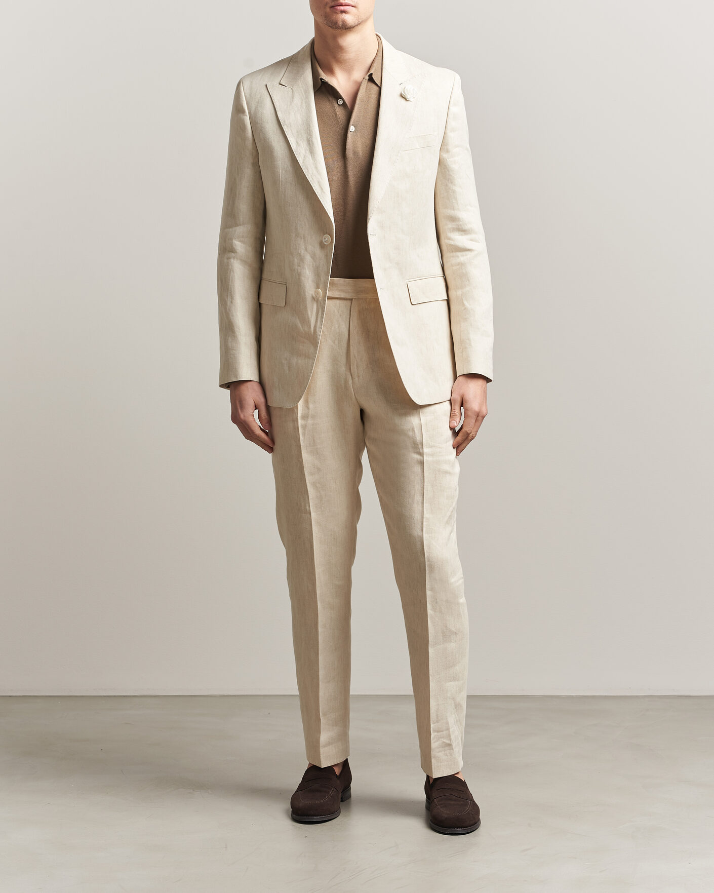 Uomini | Blazers | BOSS BLACK | Hutson Linen Suit Blazer Open Beige