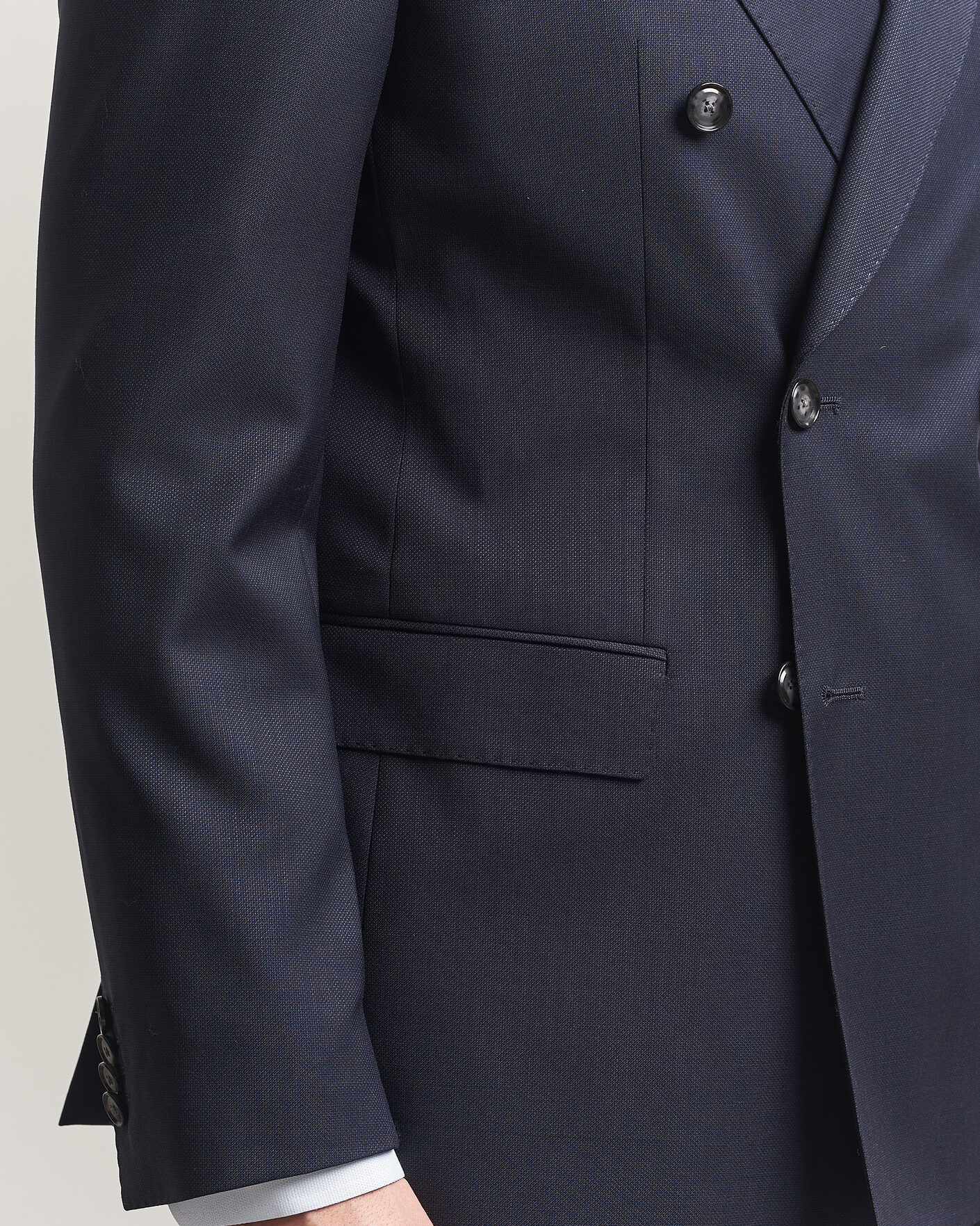 Uomini | Abiti | BOSS BLACK | Huge Wool Double Breasted Suit Dark Blue
