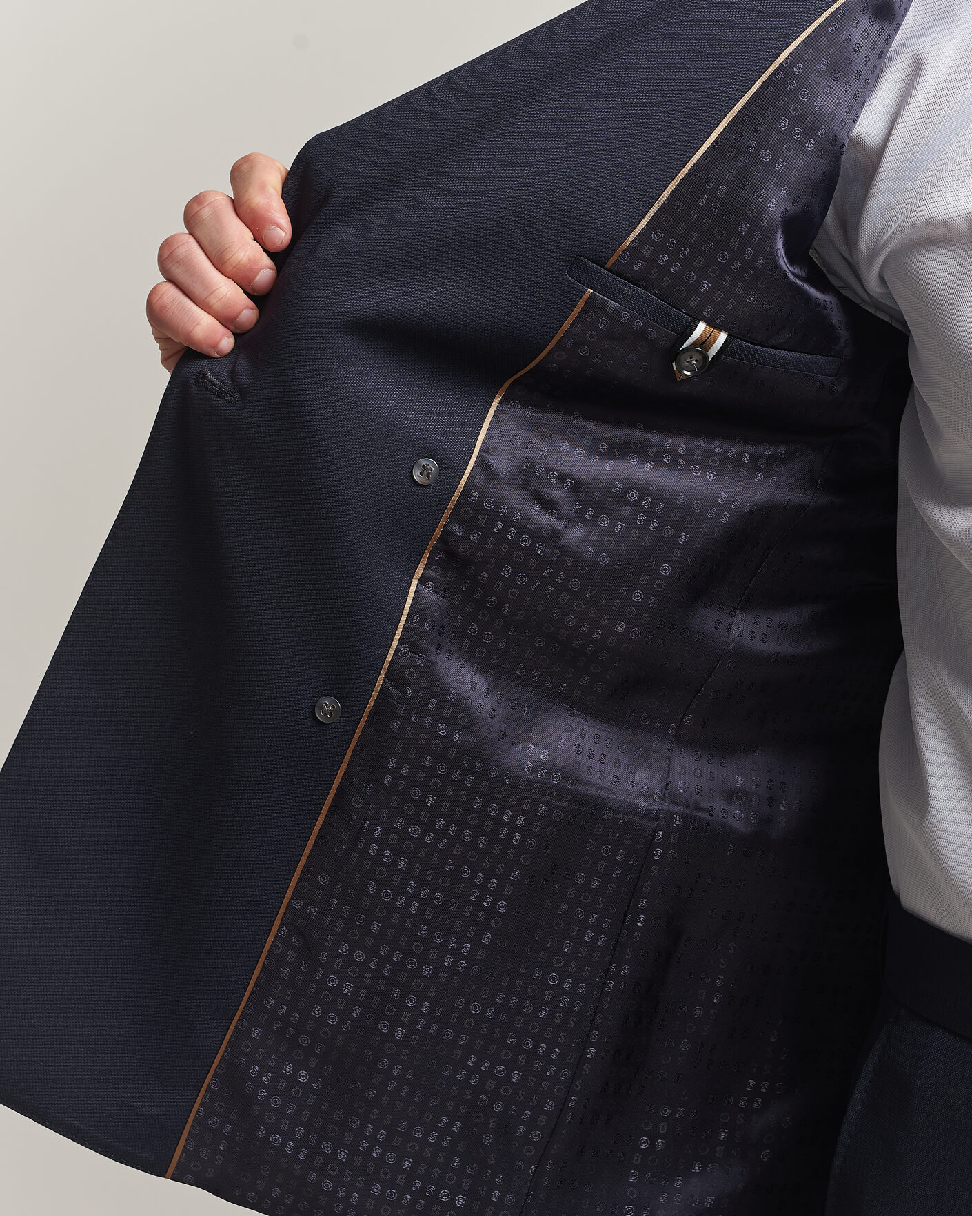 Uomini | Abiti | BOSS BLACK | Huge Wool Double Breasted Suit Dark Blue