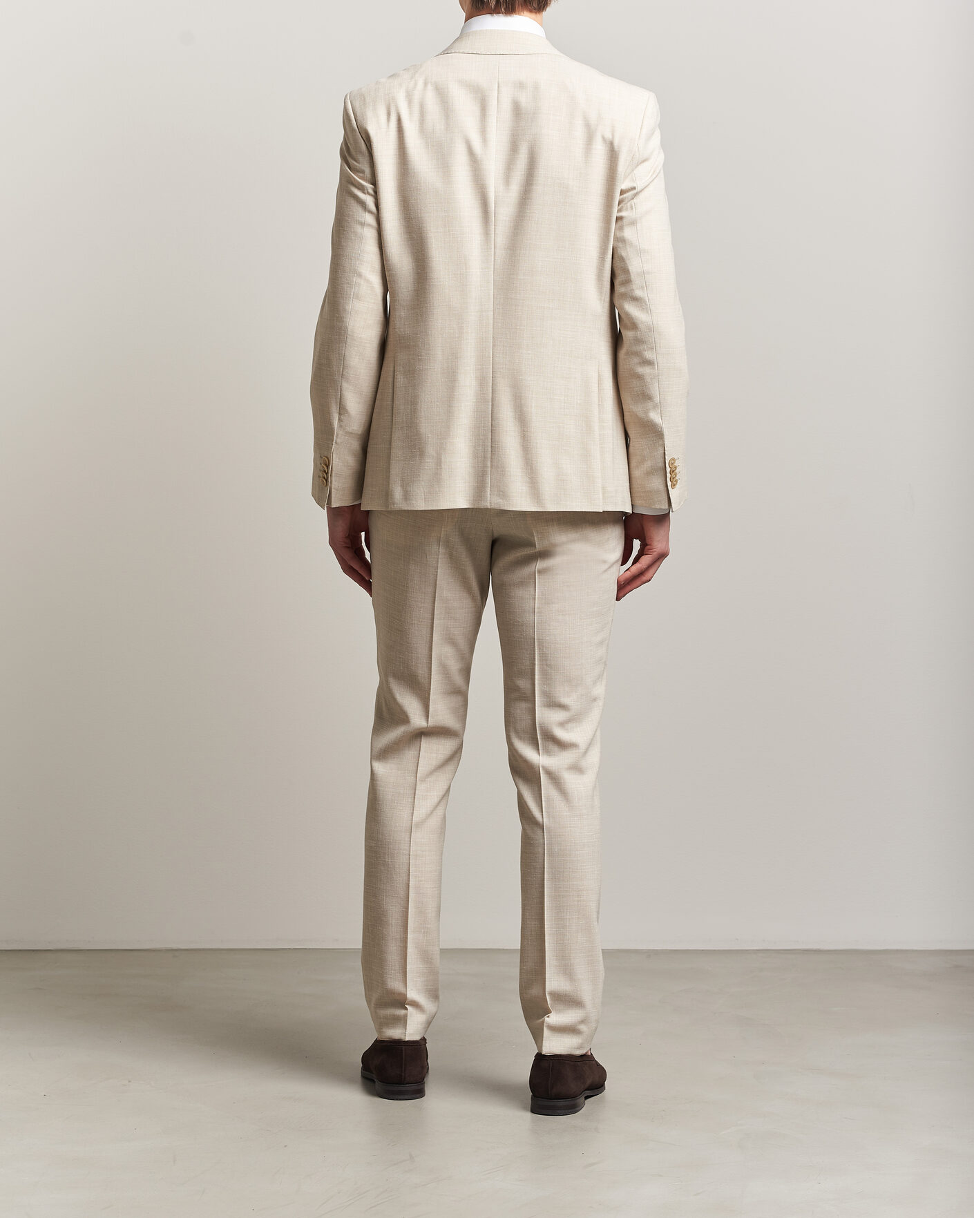 Uomini | Abiti | BOSS BLACK | Huge Wool/Linen Suit Open Beige