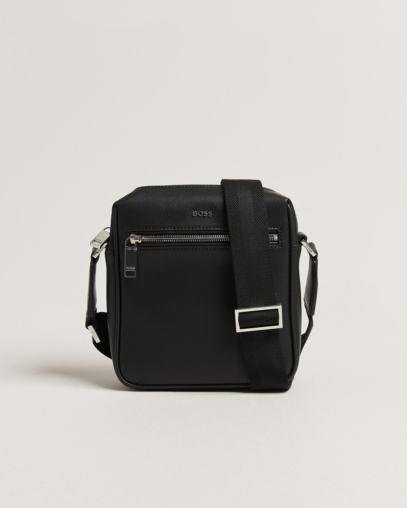 Uomini | Borse | BOSS BLACK | Daxter Leather Crossbody Bag Black
