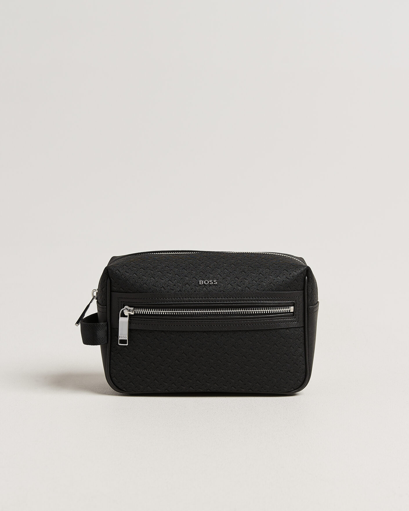 Uomini | Borse | BOSS BLACK | Daxter Monogram Leather Washbag Black