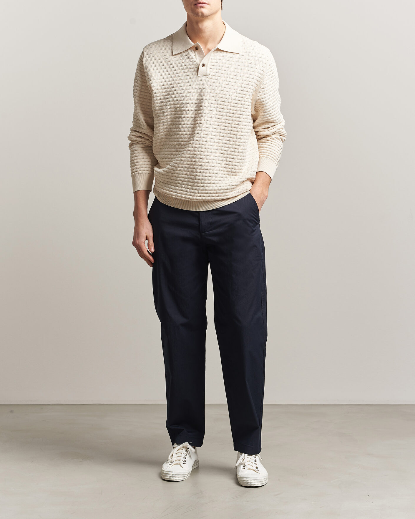 Uomini | Pantaloni | BOSS ORANGE | Cotton Chinos Dark Blue