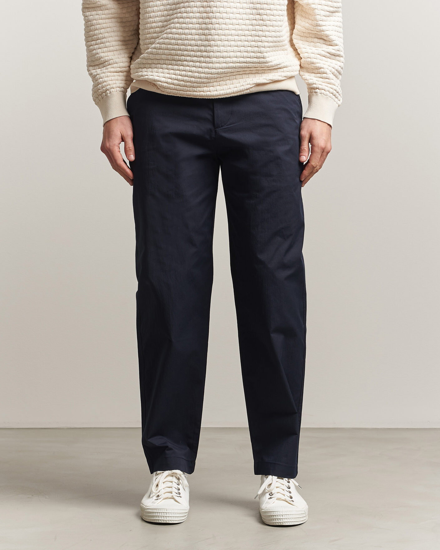 Uomini | Pantaloni | BOSS ORANGE | Cotton Chinos Dark Blue