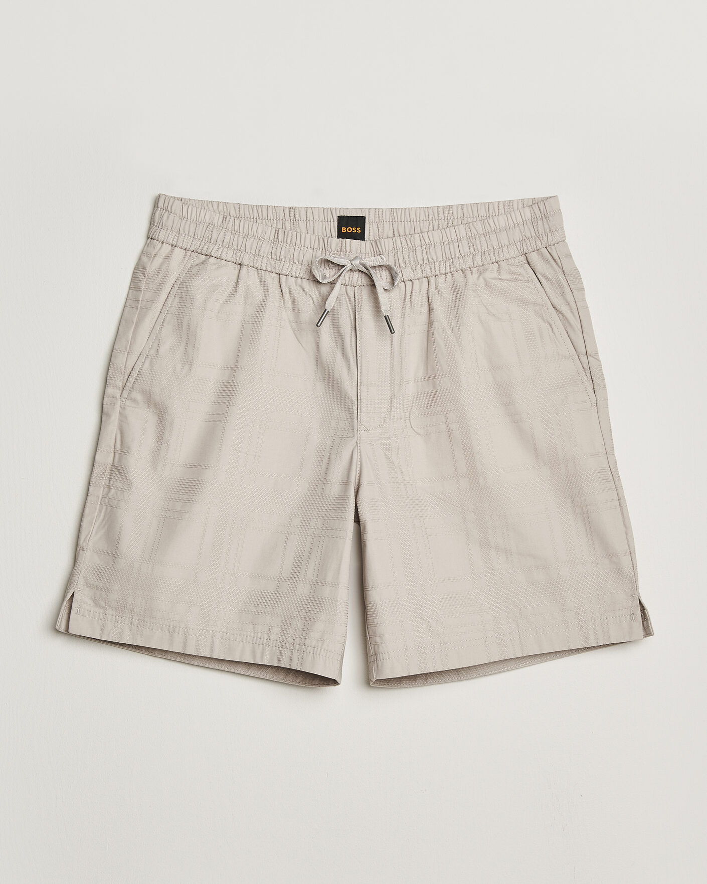 Uomini | Pantaloncini | BOSS ORANGE | Sandrew Cotton Drawstring Shorts Open Grey