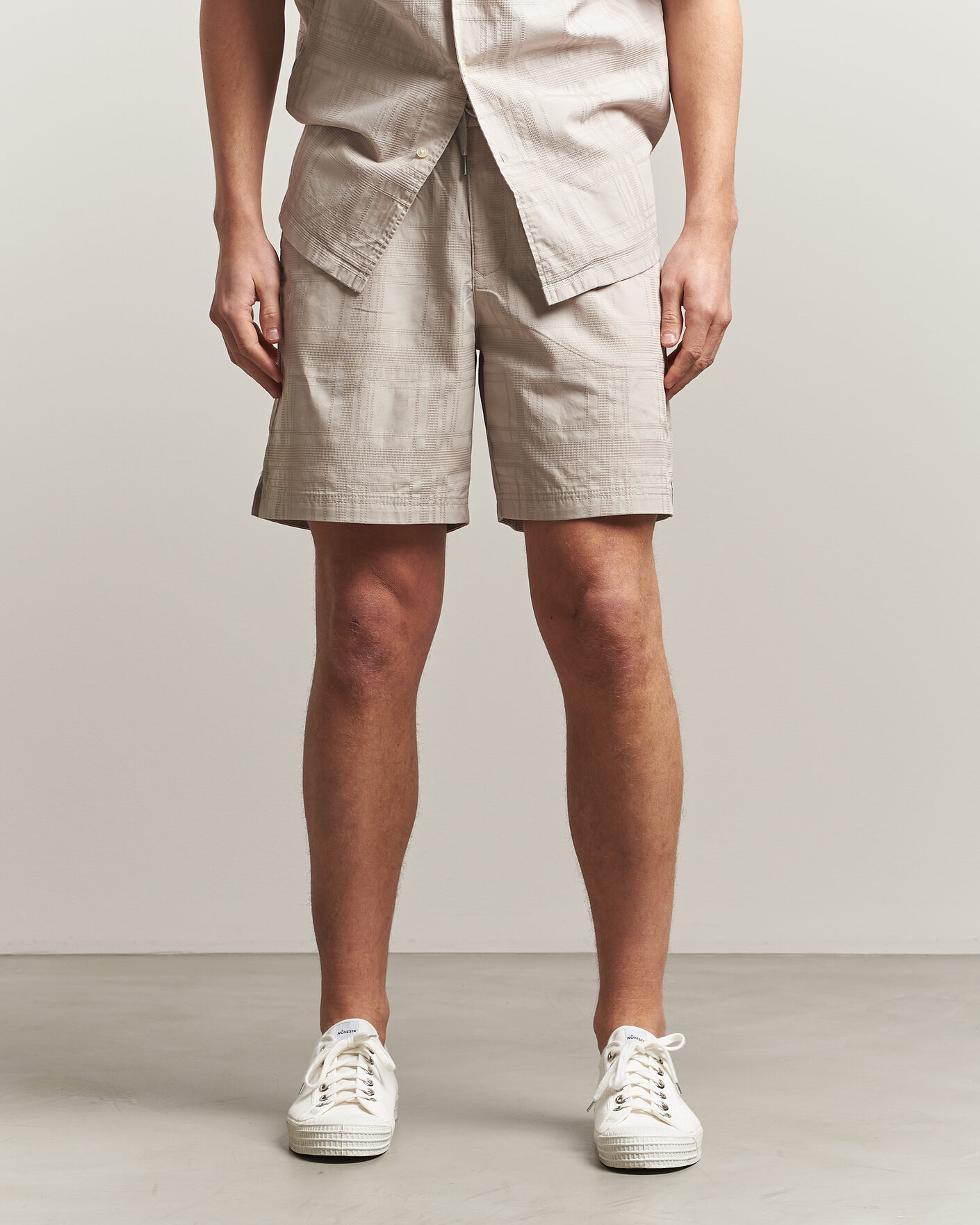 Uomini | Pantaloncini | BOSS ORANGE | Sandrew Cotton Drawstring Shorts Open Grey