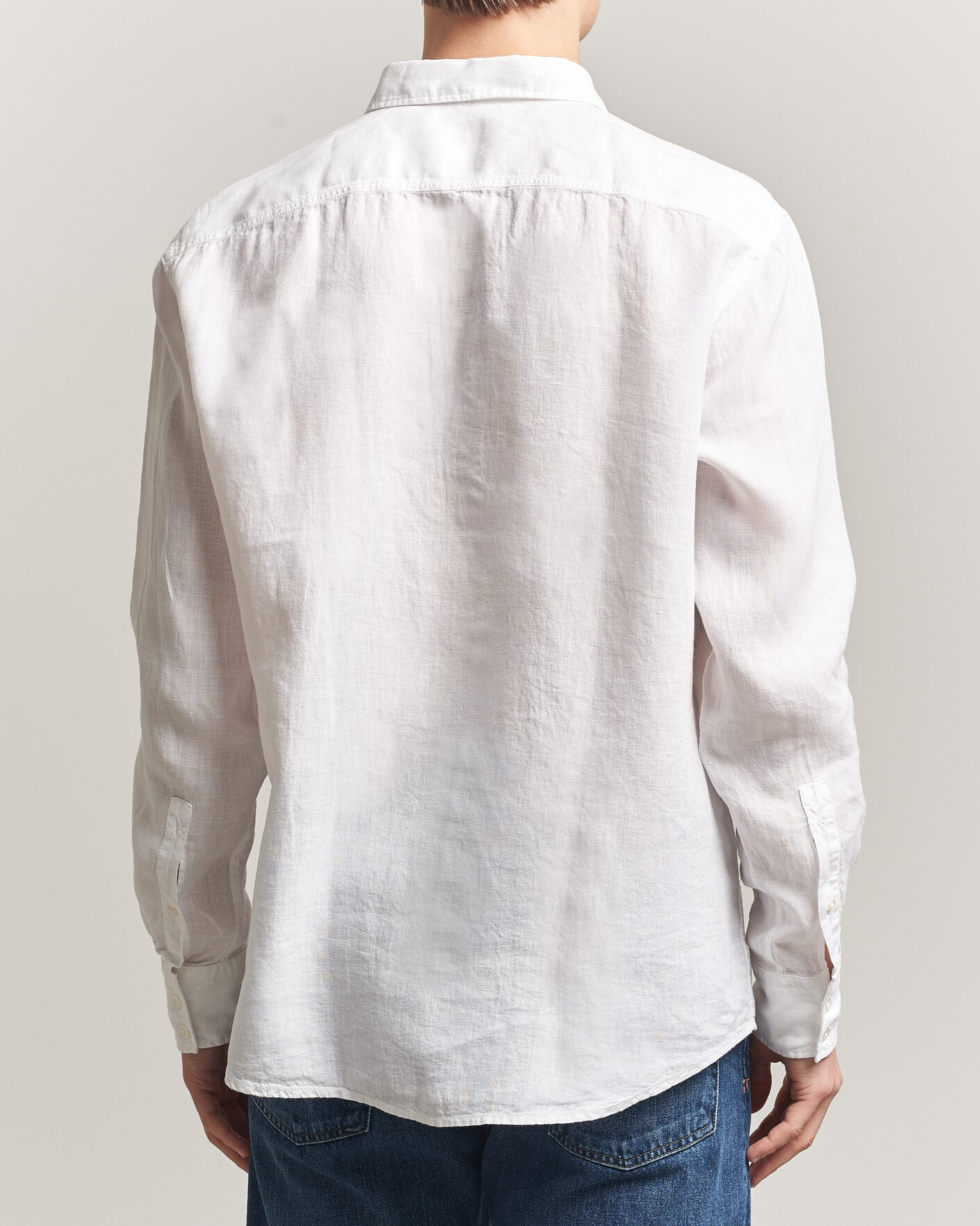 Uomini | Camicie | BOSS ORANGE | Relegant Linen Shirt White