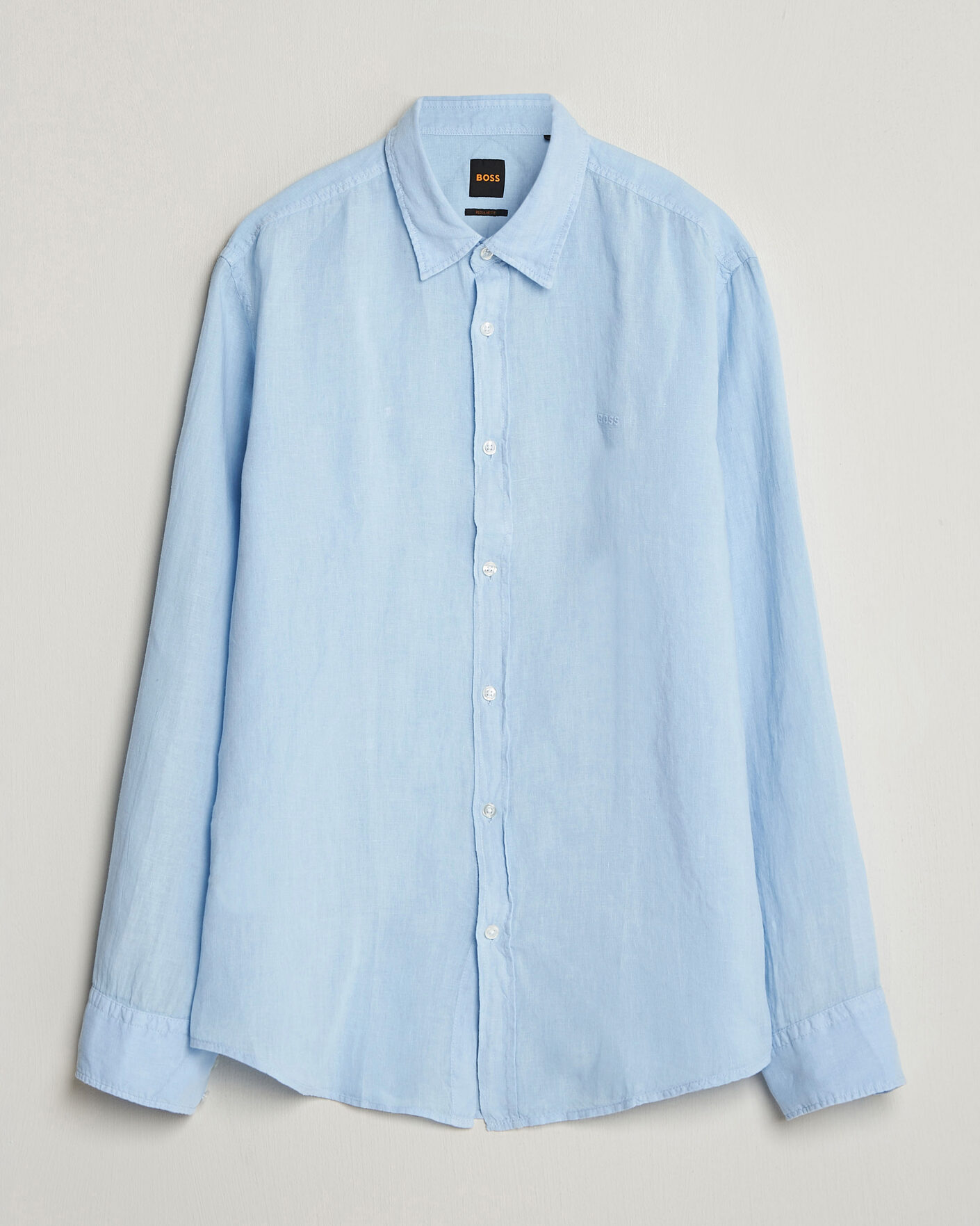 Uomini | Camicie | BOSS ORANGE | Relegant Linen Shirt Light Blue