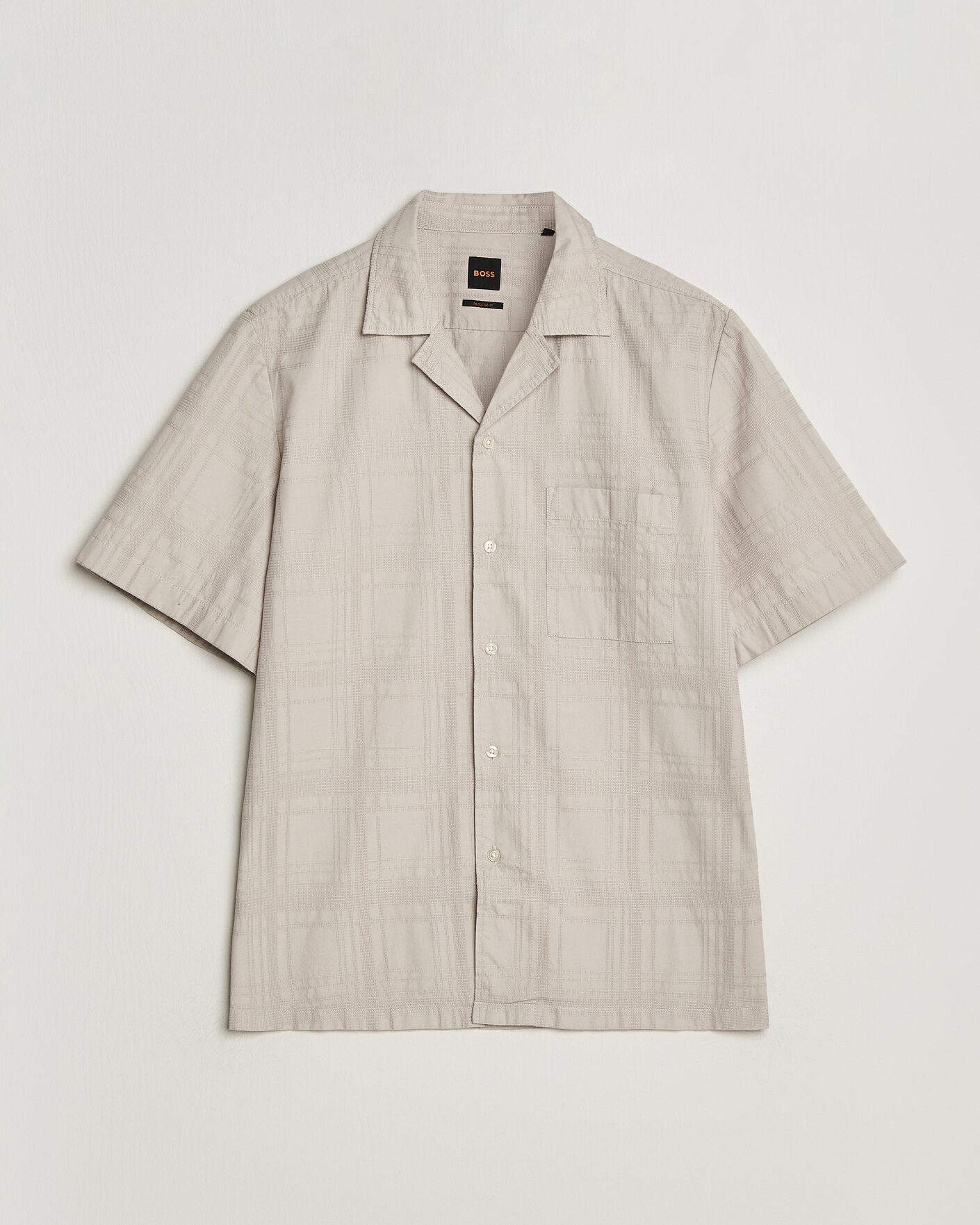 Uomini | Camicie | BOSS ORANGE | Rayer Cotton Resort Shirt Beige