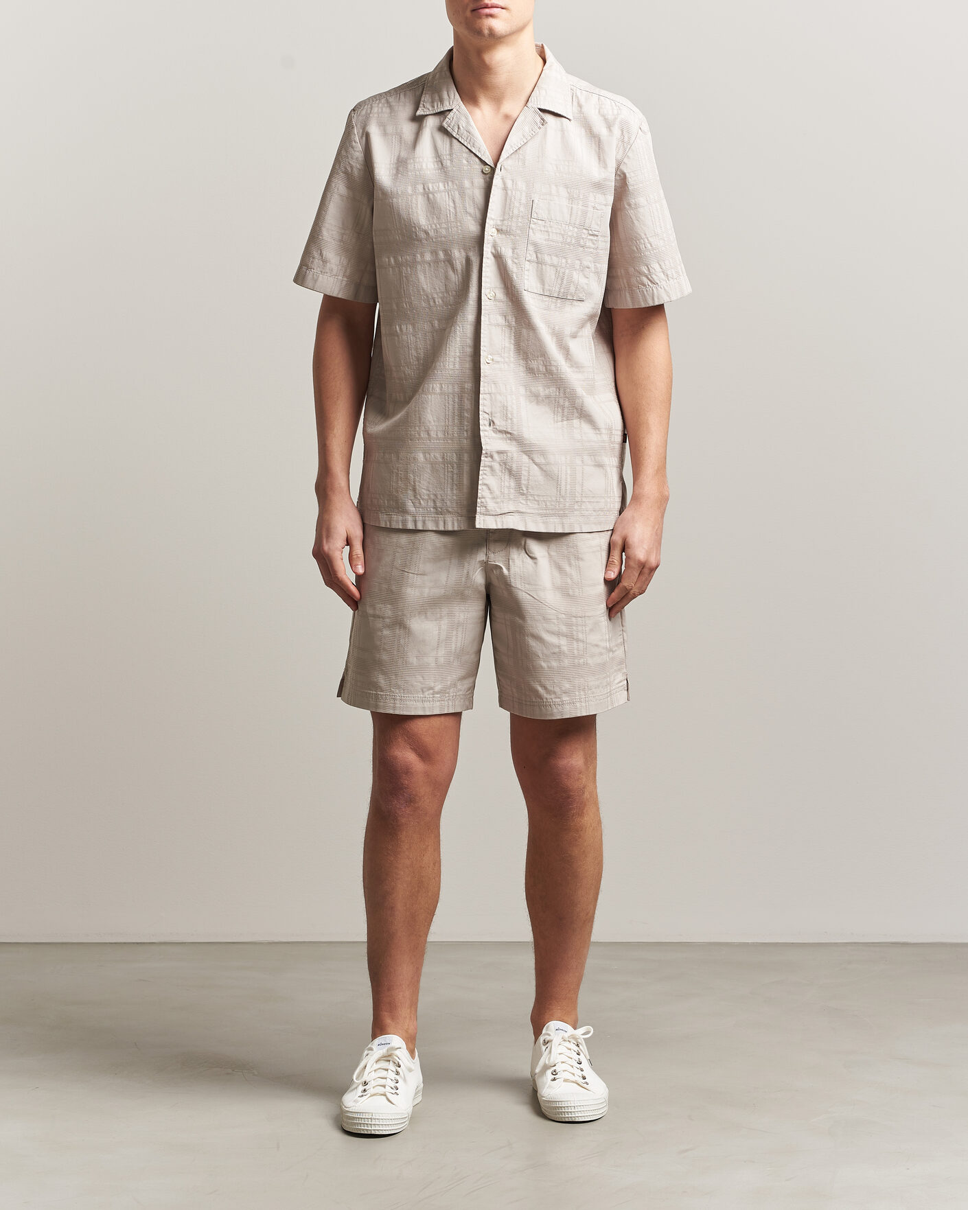 Uomini | Camicie | BOSS ORANGE | Rayer Cotton Resort Shirt Beige