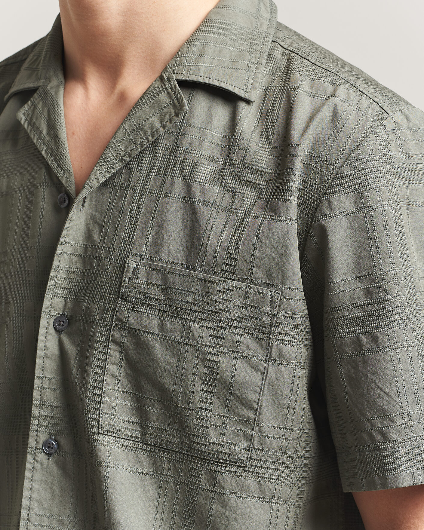 Uomini | Camicie | BOSS ORANGE | Rayer Cotton Resort Shirt Open Grey