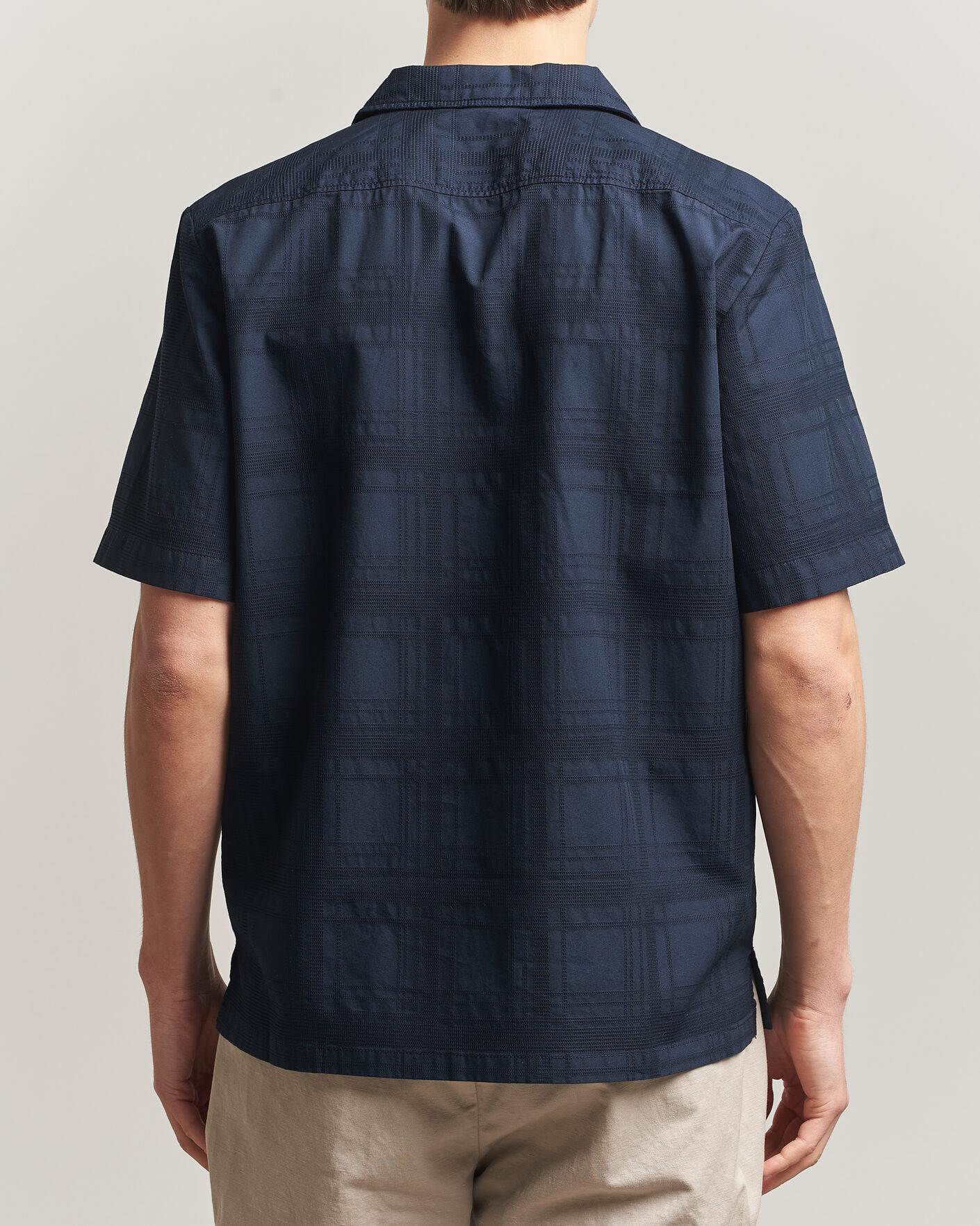 Uomini | Camicie | BOSS ORANGE | Rayer Cotton Resort Shirt Dark Blue