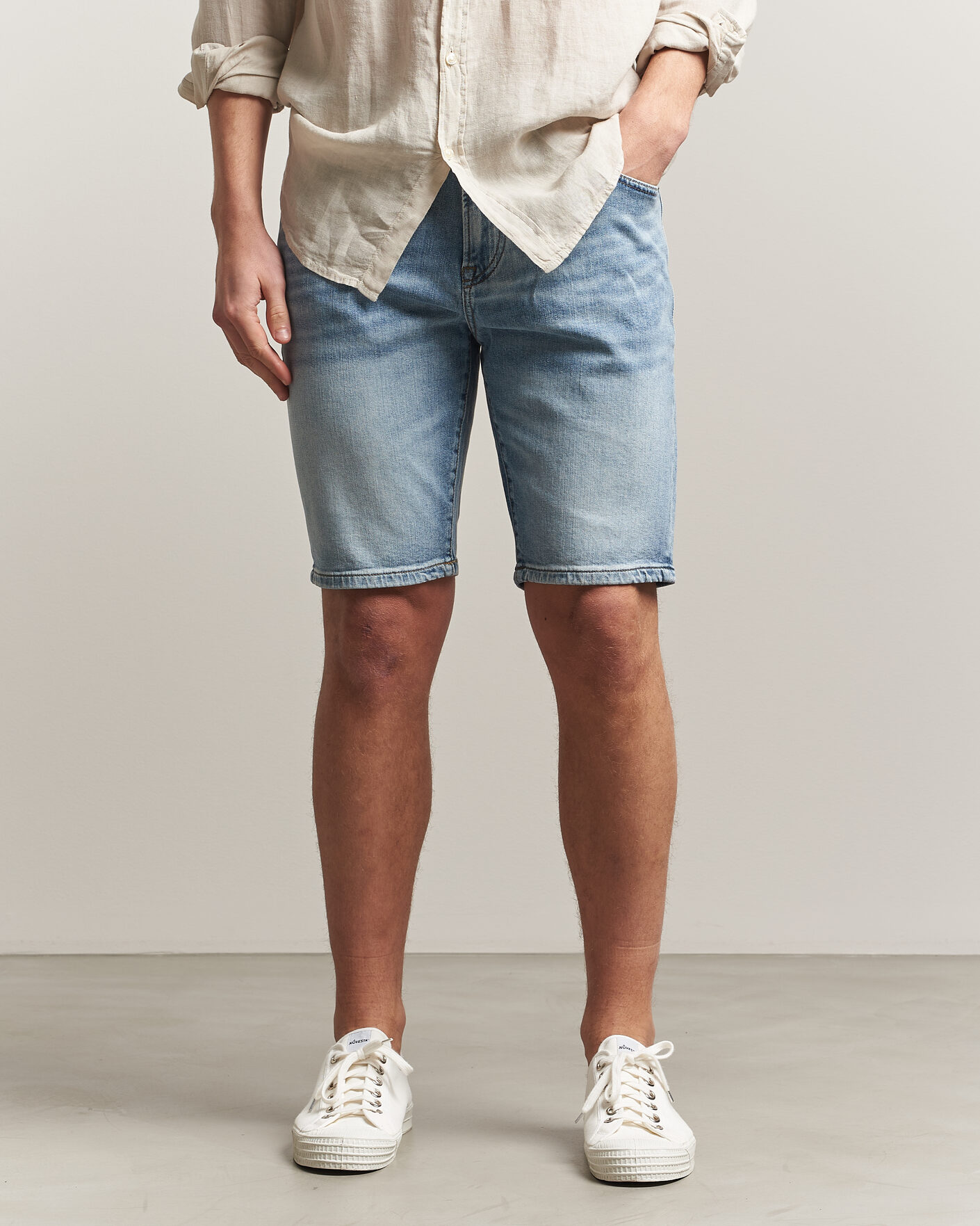 Uomini | Pantaloncini | BOSS ORANGE | Re.Maine Denim Shorts Light Blue