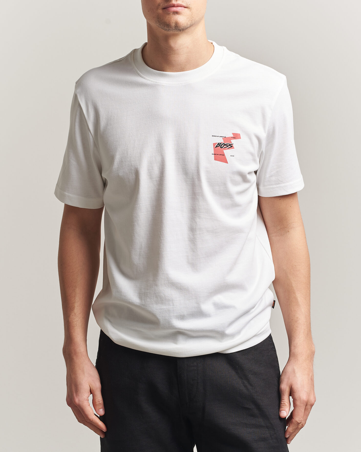 Uomini | T-shirt | BOSS ORANGE | Movement Printed Crew Neck T-Shirt Natural