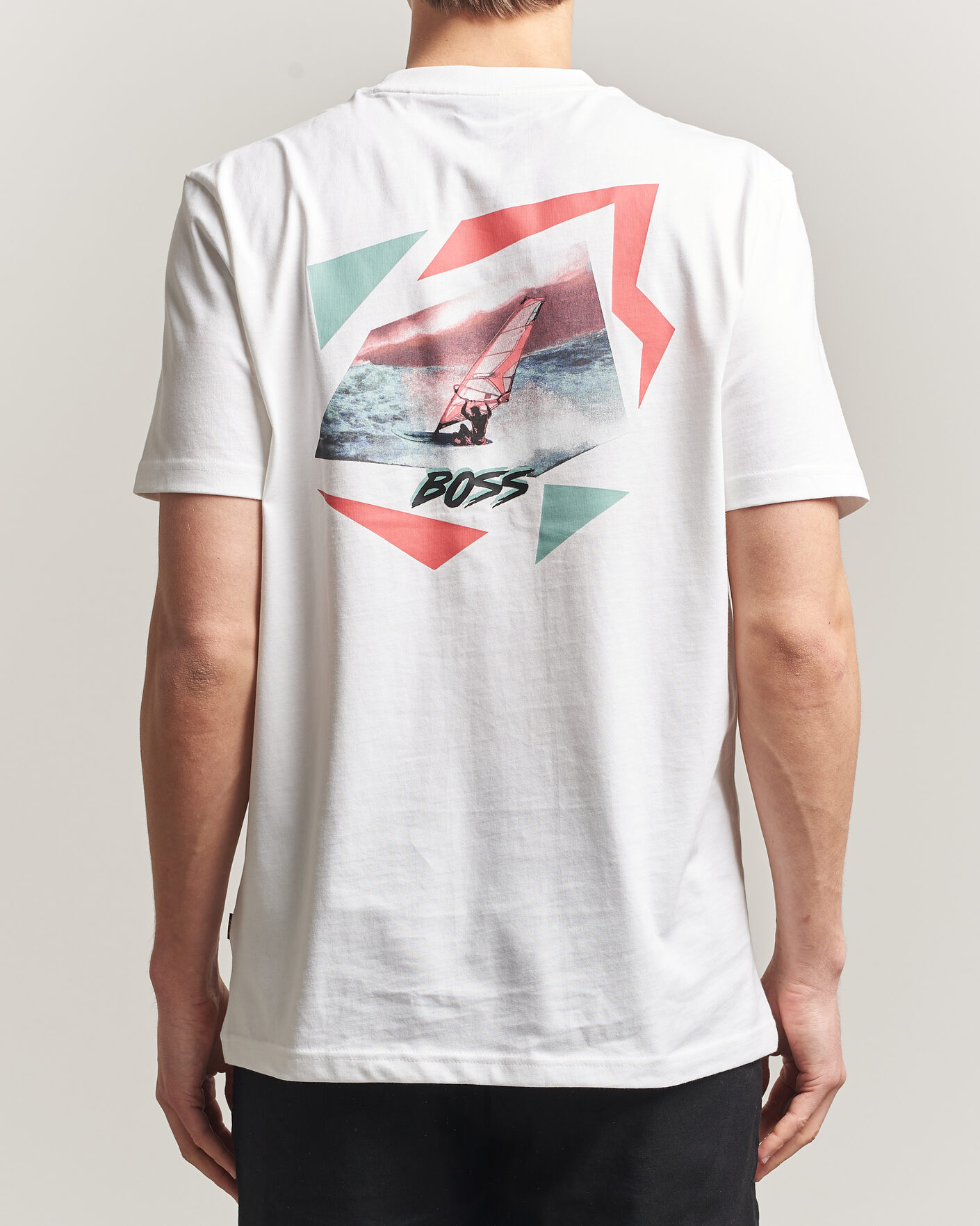Uomini | T-shirt | BOSS ORANGE | Movement Printed Crew Neck T-Shirt Natural
