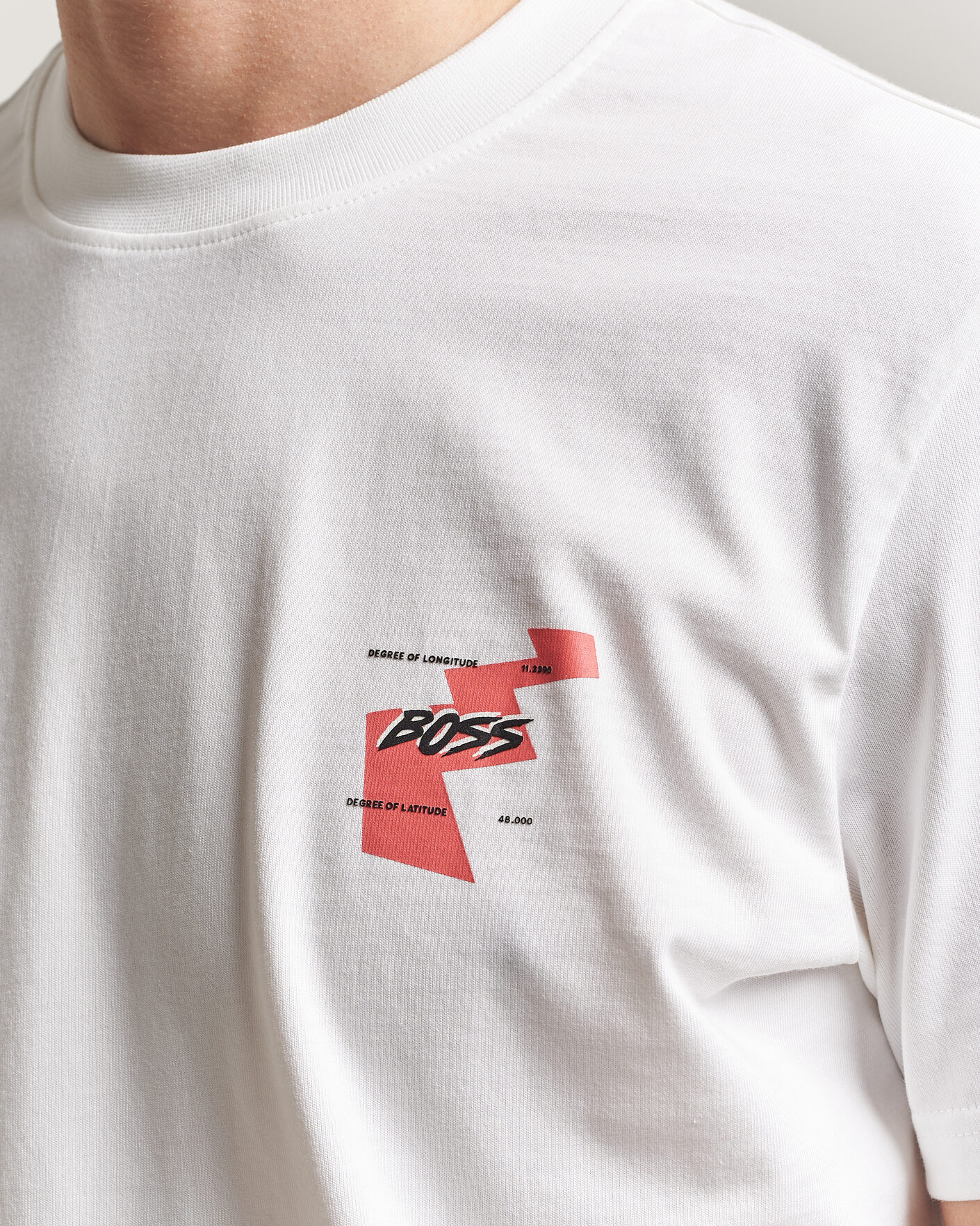 Uomini | T-shirt | BOSS ORANGE | Movement Printed Crew Neck T-Shirt Natural