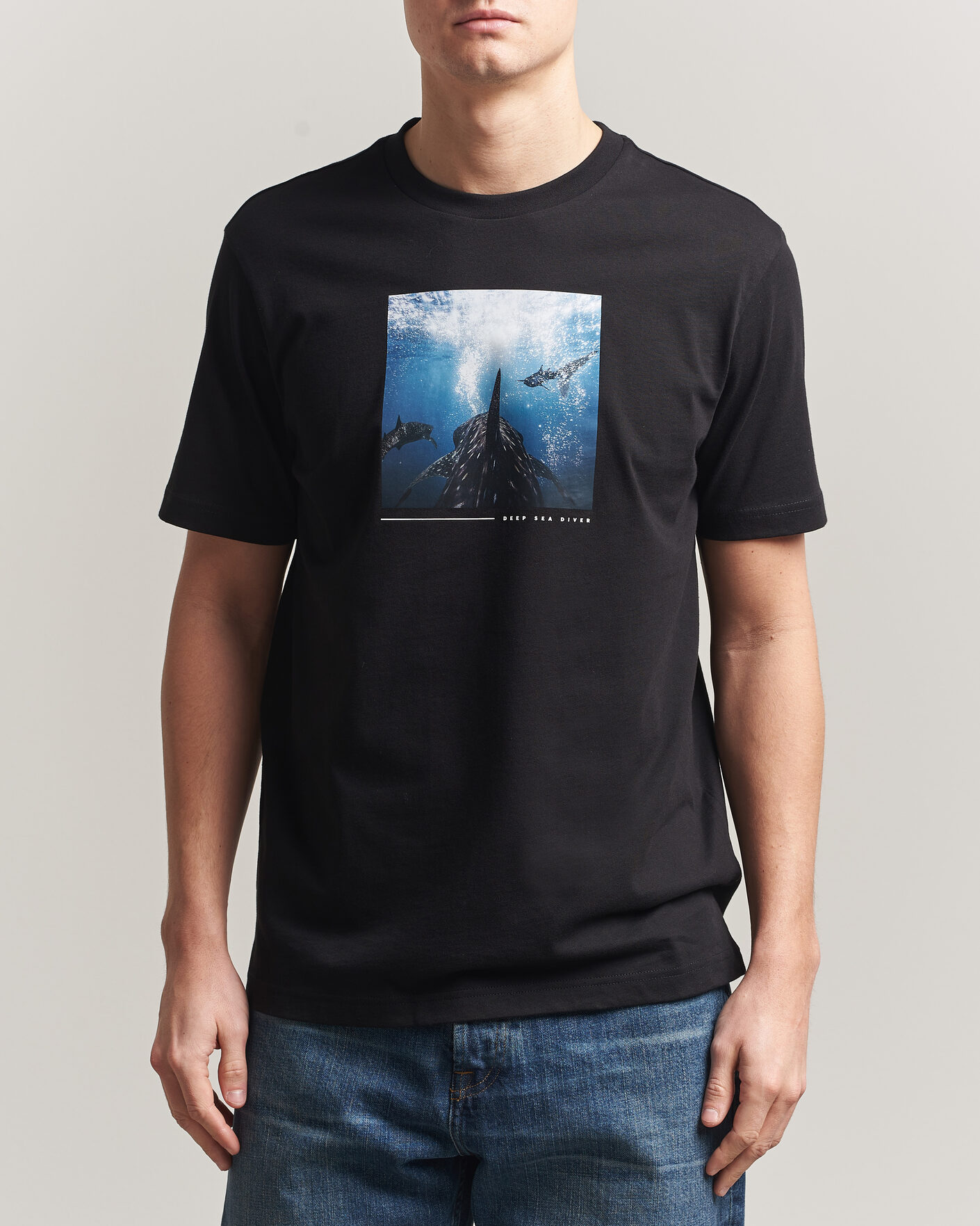 Uomini | T-shirt | BOSS ORANGE | Creature Printed Crew Neck T-Shirt Black