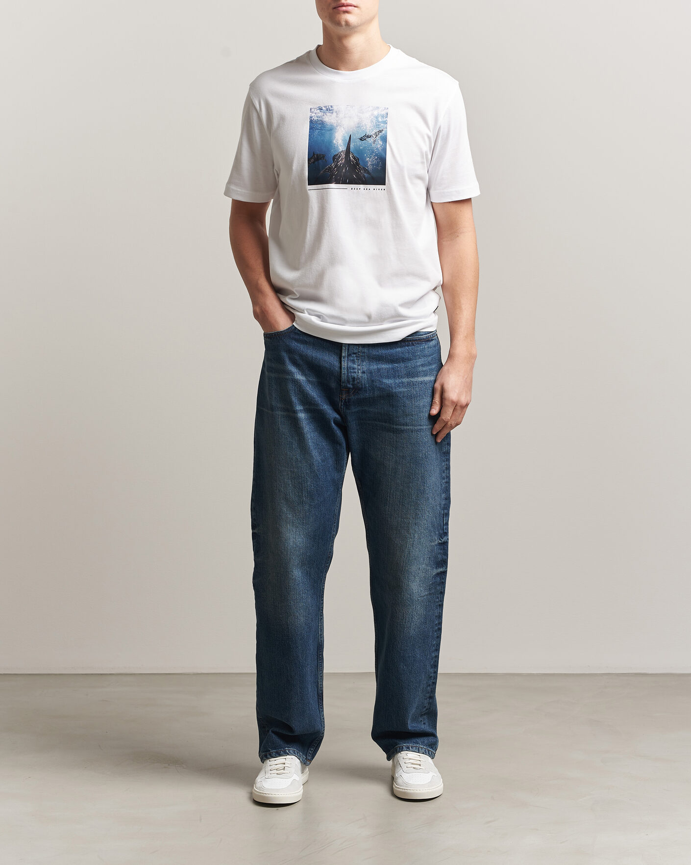 Uomini | T-shirt | BOSS ORANGE | Creature Printed Crew Neck T-Shirt Natural
