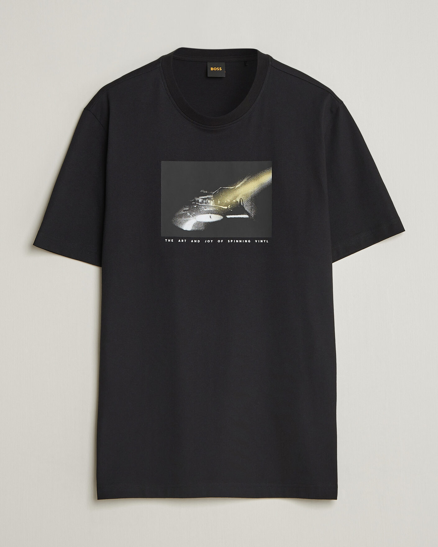 Uomini | T-shirt | BOSS ORANGE | DJ Printed Crew Neck T-Shirt Black