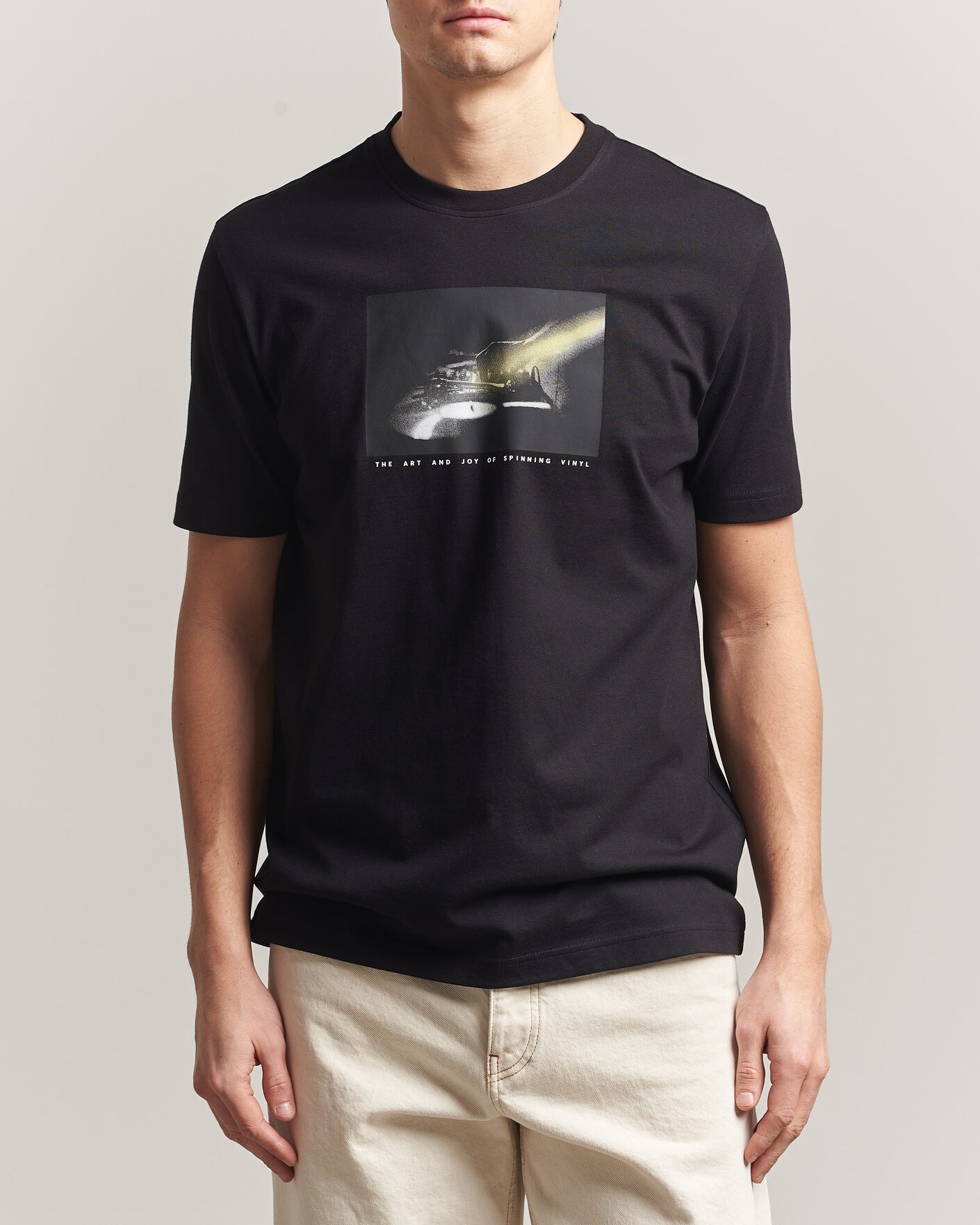 Uomini | T-shirt | BOSS ORANGE | DJ Printed Crew Neck T-Shirt Black