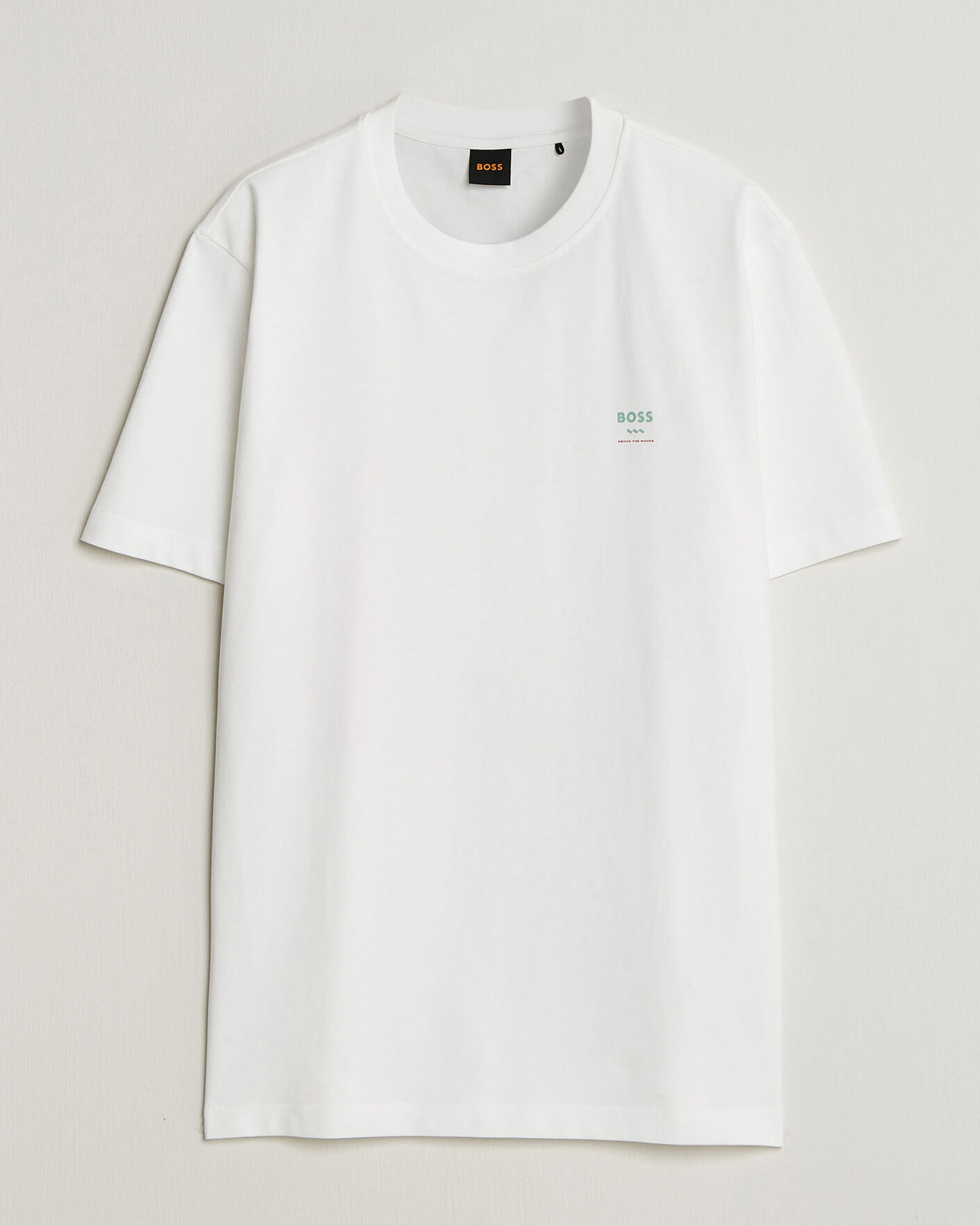Uomini | T-shirt | BOSS ORANGE | Groove Printed Crew Neck T-Shirt White