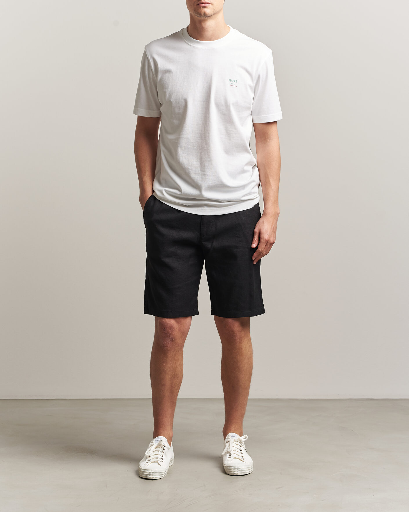 Uomini | T-shirt | BOSS ORANGE | Groove Printed Crew Neck T-Shirt White