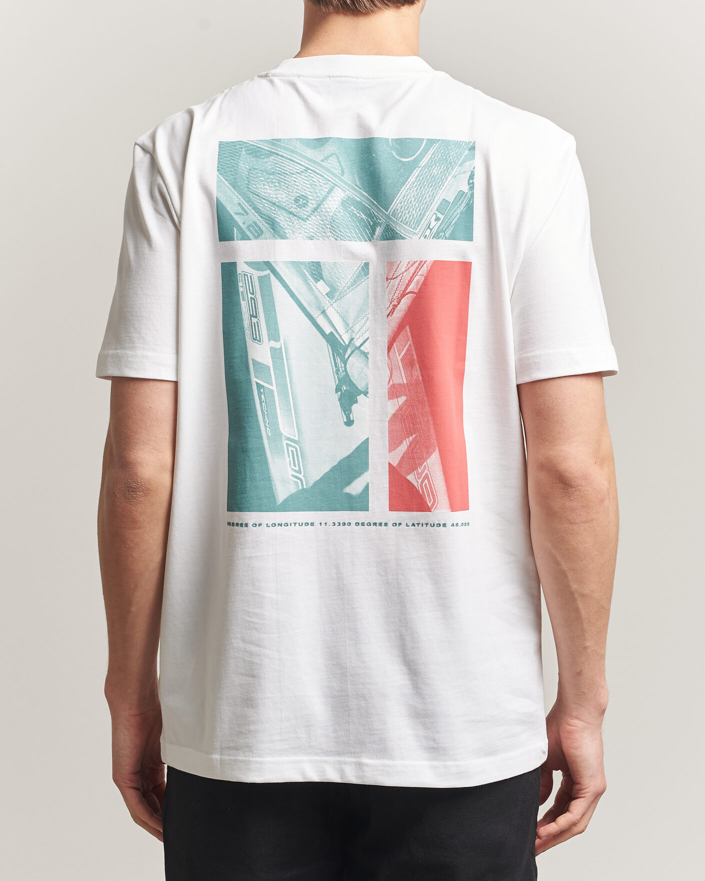 Uomini | T-shirt | BOSS ORANGE | Groove Printed Crew Neck T-Shirt White