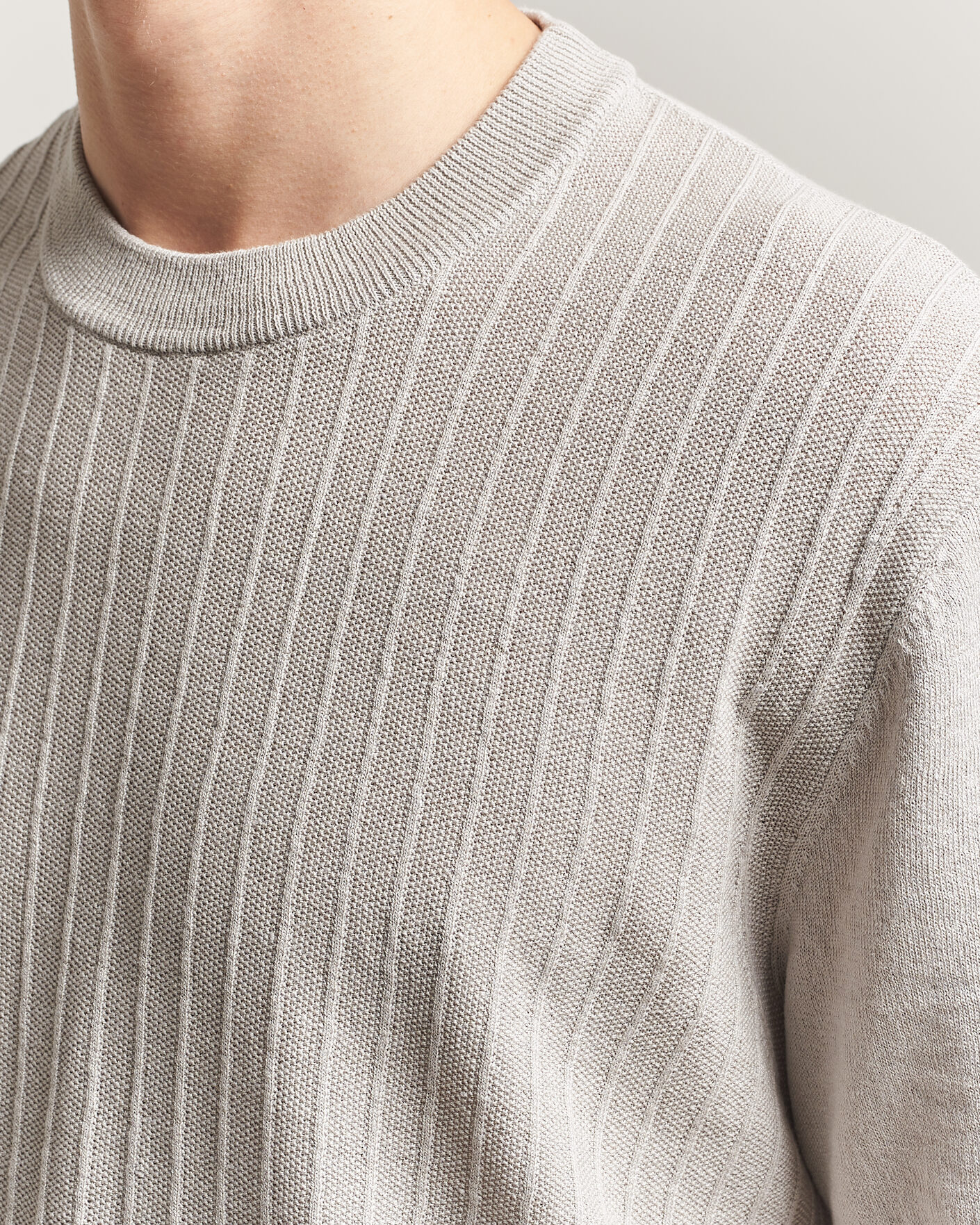 Uomini | T-shirt | BOSS ORANGE | Kajordino Linen/Cotton Knitted T-Shirt Beige