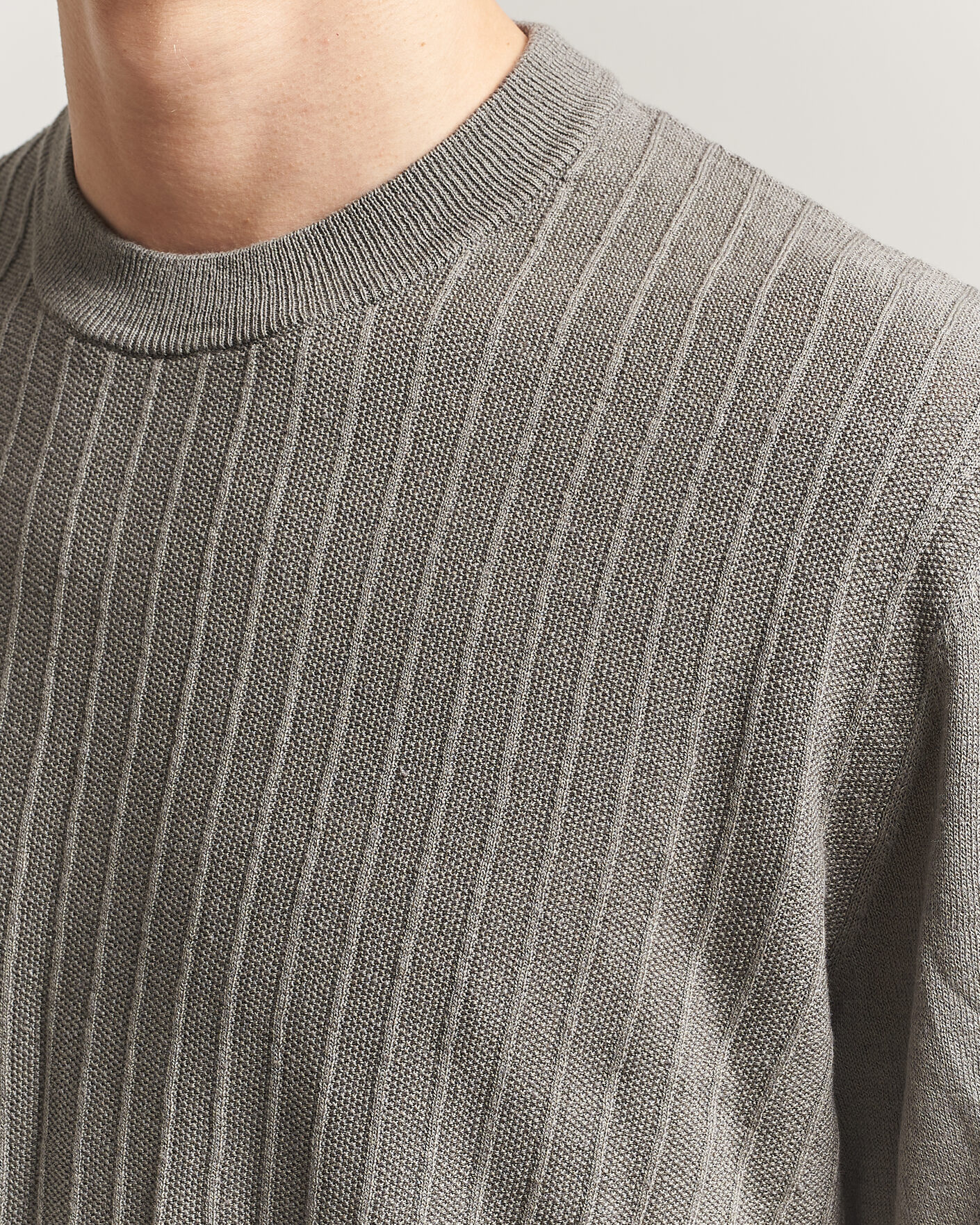 Uomini | T-shirt | BOSS ORANGE | Kajordino Linen/Cotton Knitted T-Shirt Green