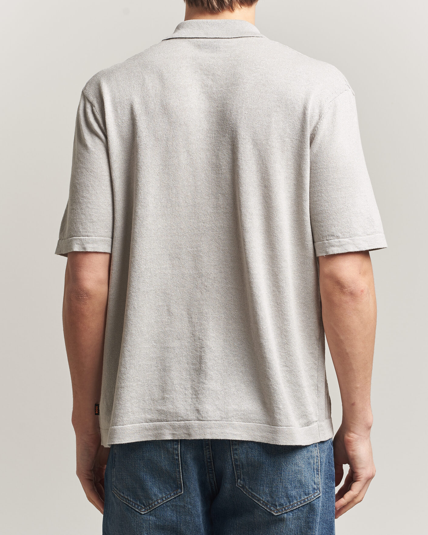 Uomini | Camicie | BOSS ORANGE | Amicino Linen/Cotton Knitted Shirt Beige