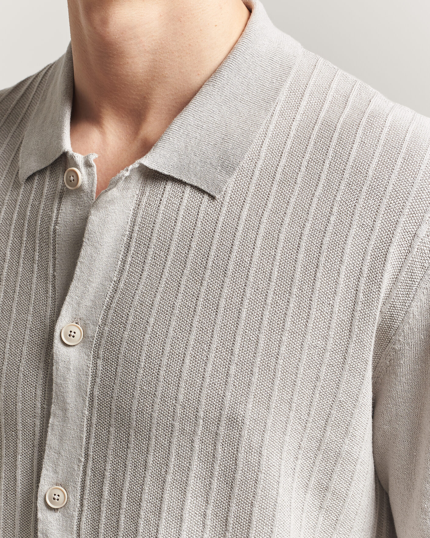 Uomini | Camicie | BOSS ORANGE | Amicino Linen/Cotton Knitted Shirt Beige