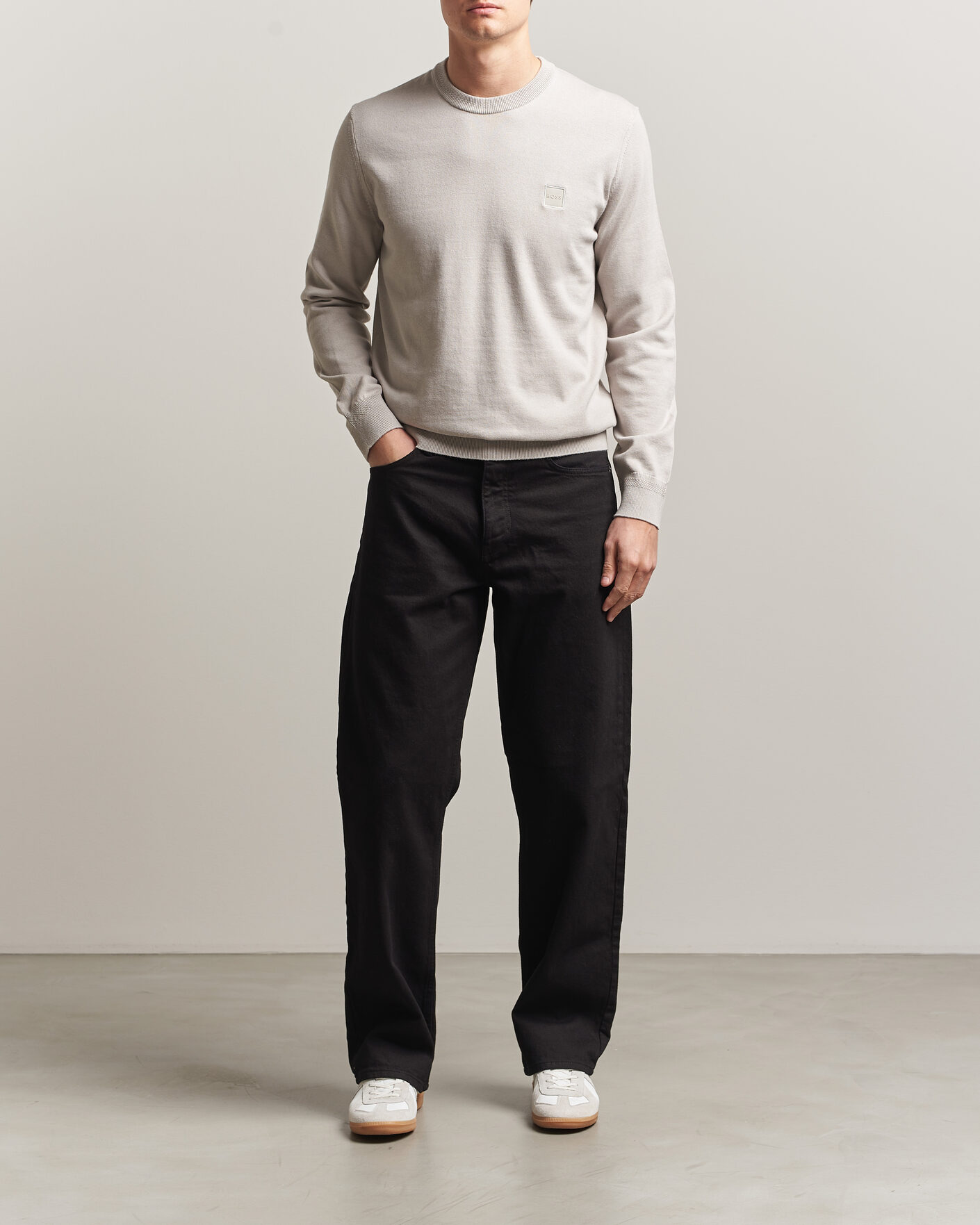 Uomini | Maglieria | BOSS ORANGE | Kanovano Knitted Sweater Beige