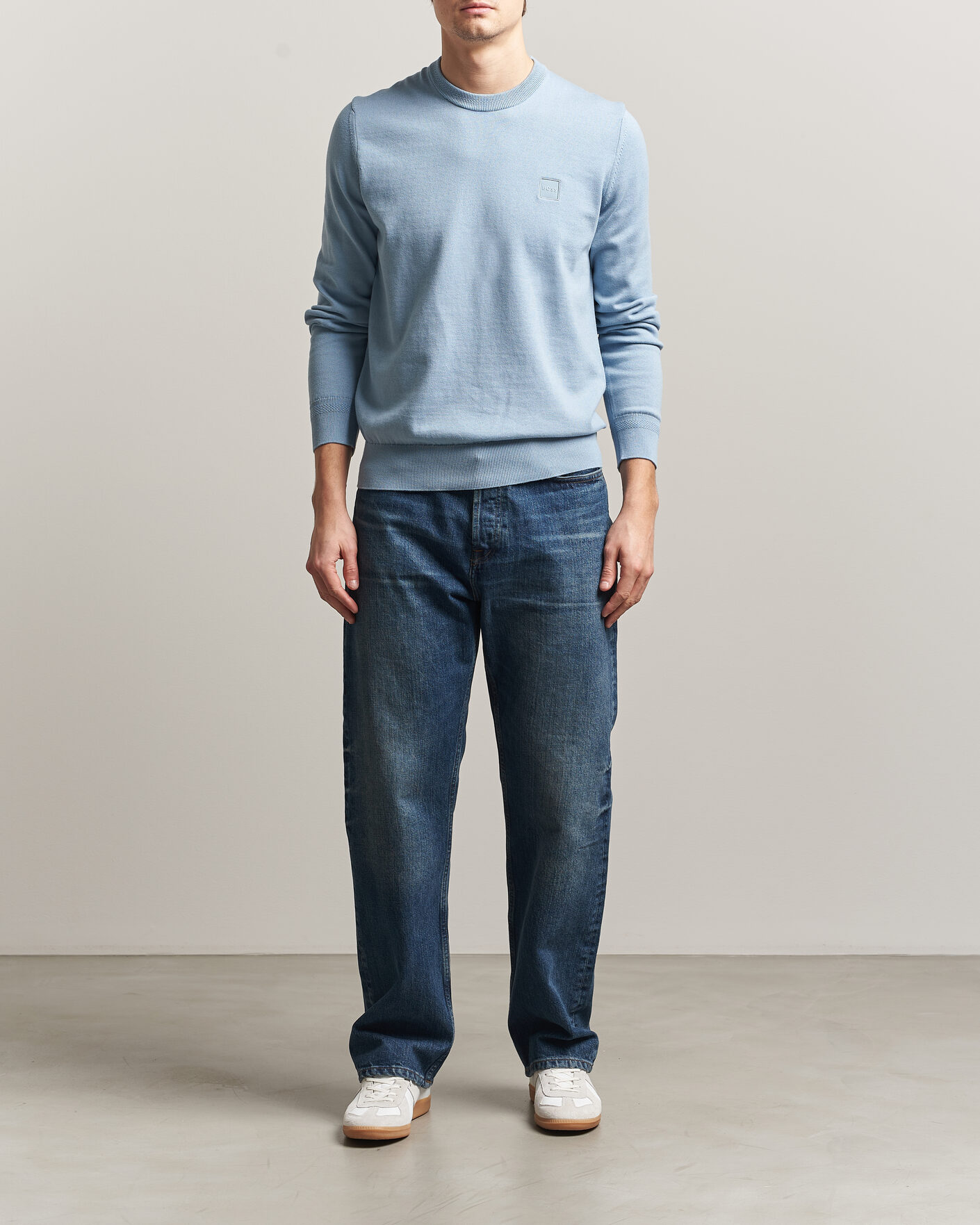 Uomini | Maglieria | BOSS ORANGE | Kanovano Knitted Sweater Light Blue