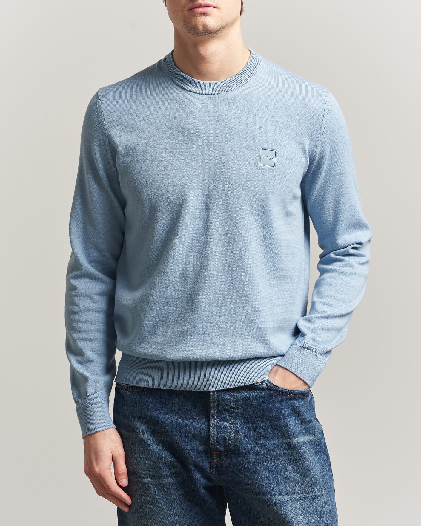 Uomini | Maglieria | BOSS ORANGE | Kanovano Knitted Sweater Light Blue