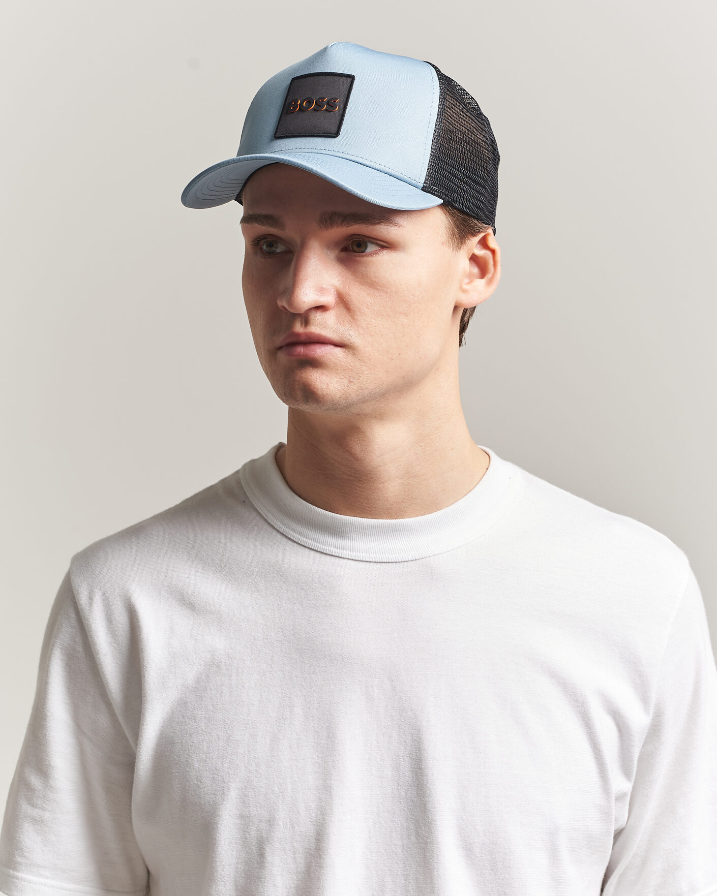 Uomini | Cappelli & Berretti | BOSS ORANGE | Elliot Trucker Cap Light Blue