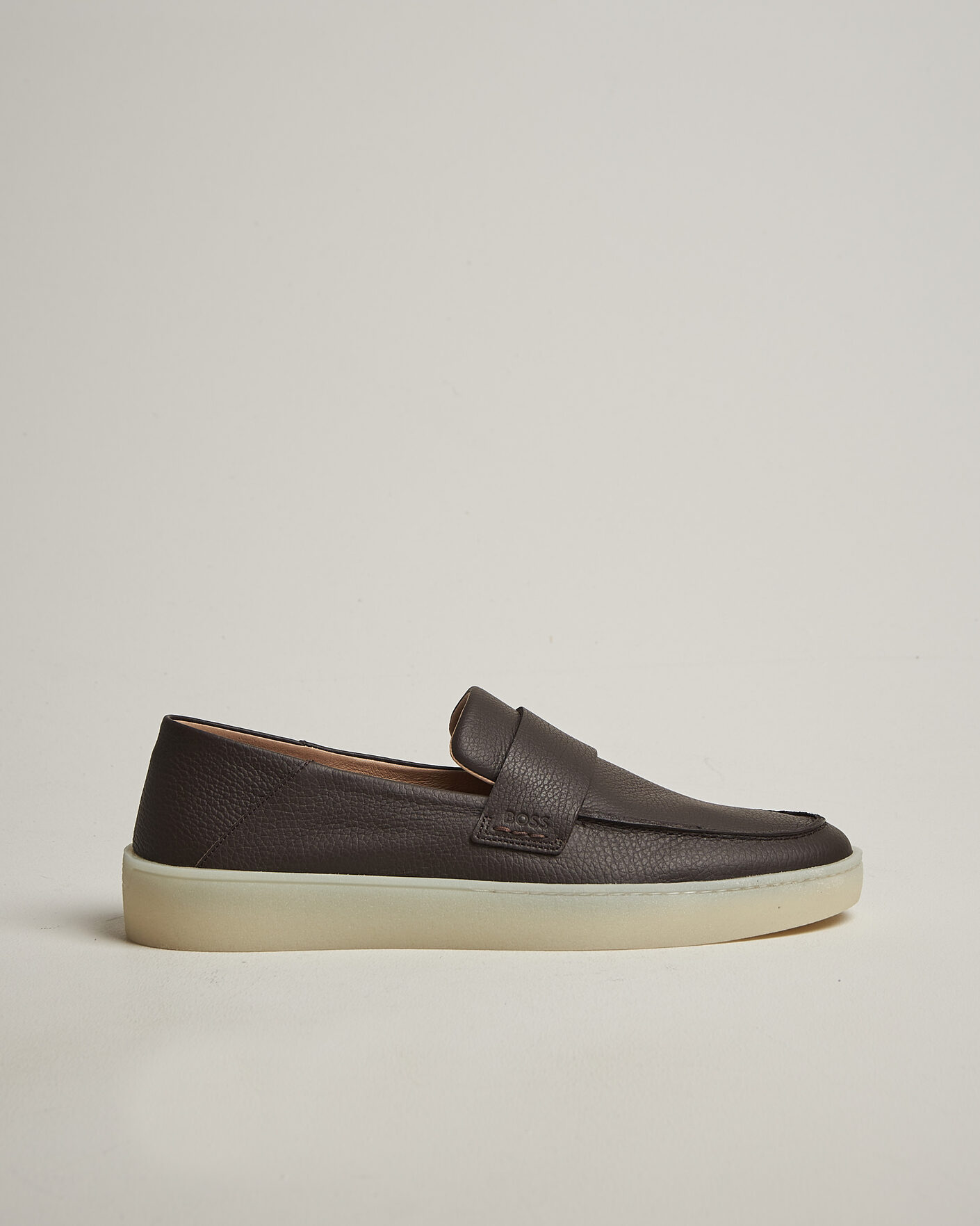 Uomini | Mocassini | BOSS BLACK | Randal Leather Loafer Dark Brown