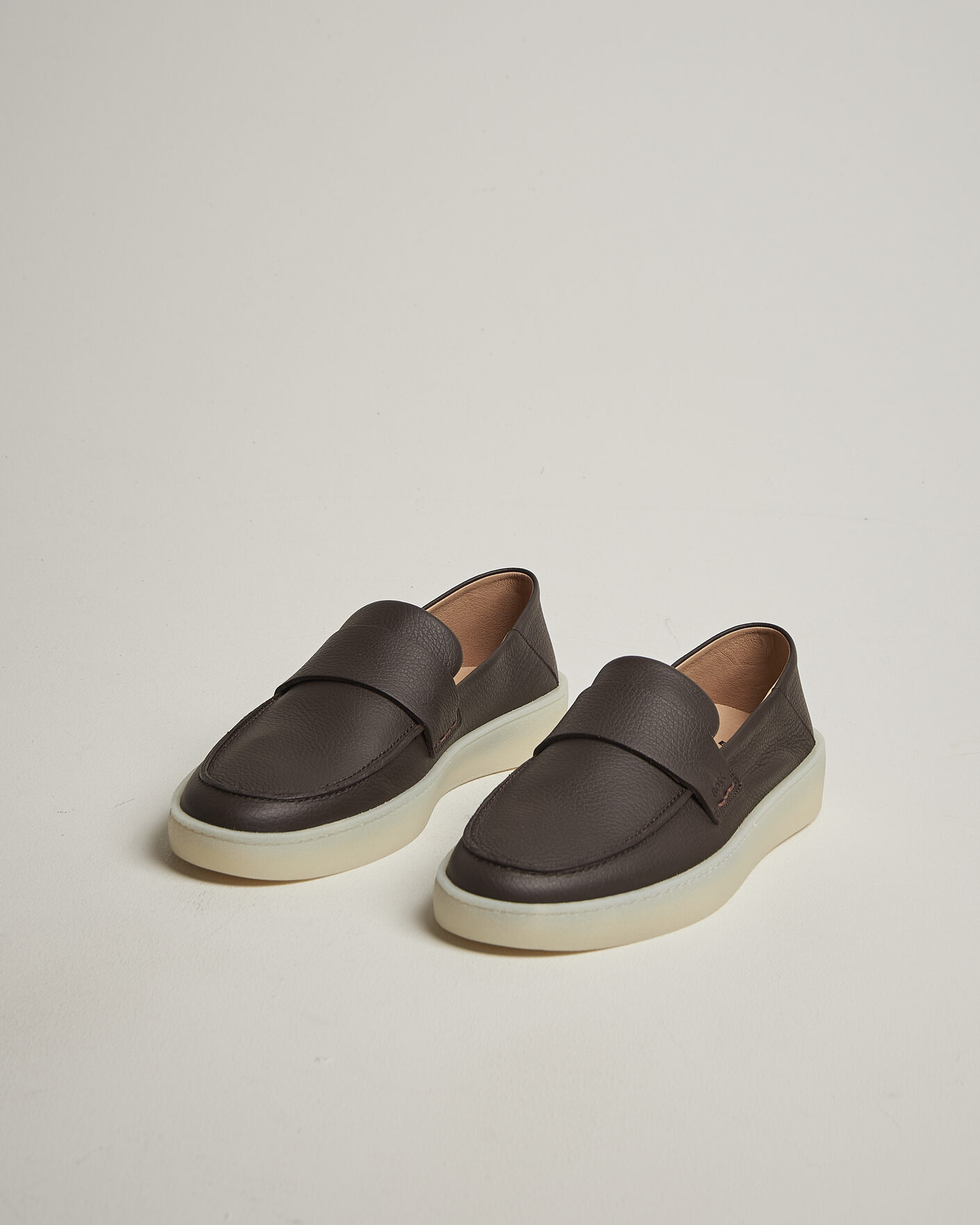 Uomini | Mocassini | BOSS BLACK | Randal Leather Loafer Dark Brown