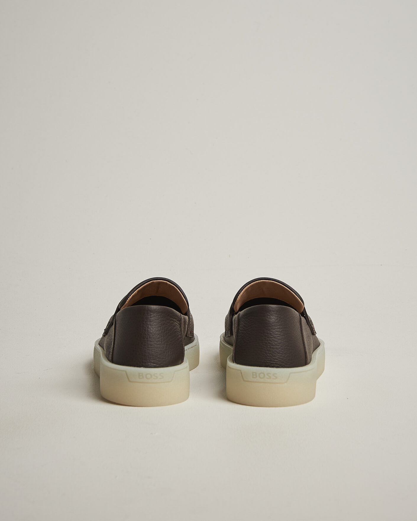 Uomini | Mocassini | BOSS BLACK | Randal Leather Loafer Dark Brown