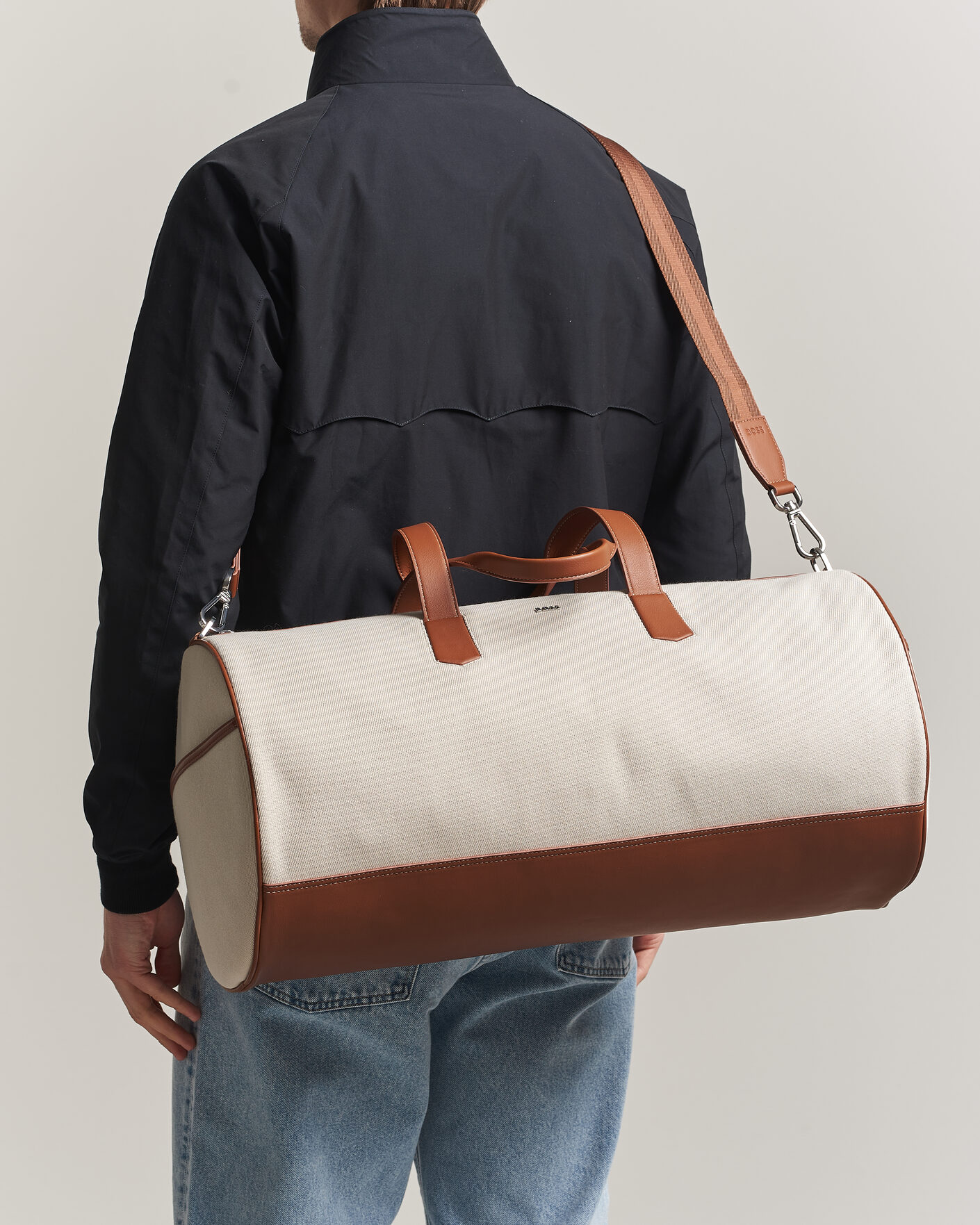 Uomini | Borse | BOSS BLACK | Dakkar Canvas Holdall Beige