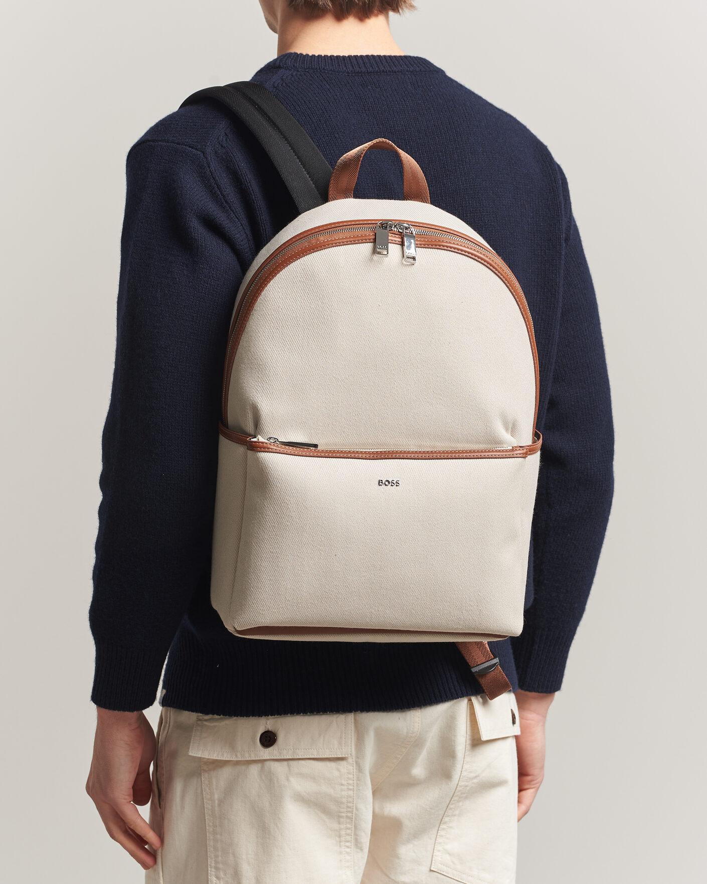 Uomini | Borse | BOSS BLACK | Dakkar Canvas Backpack Beige