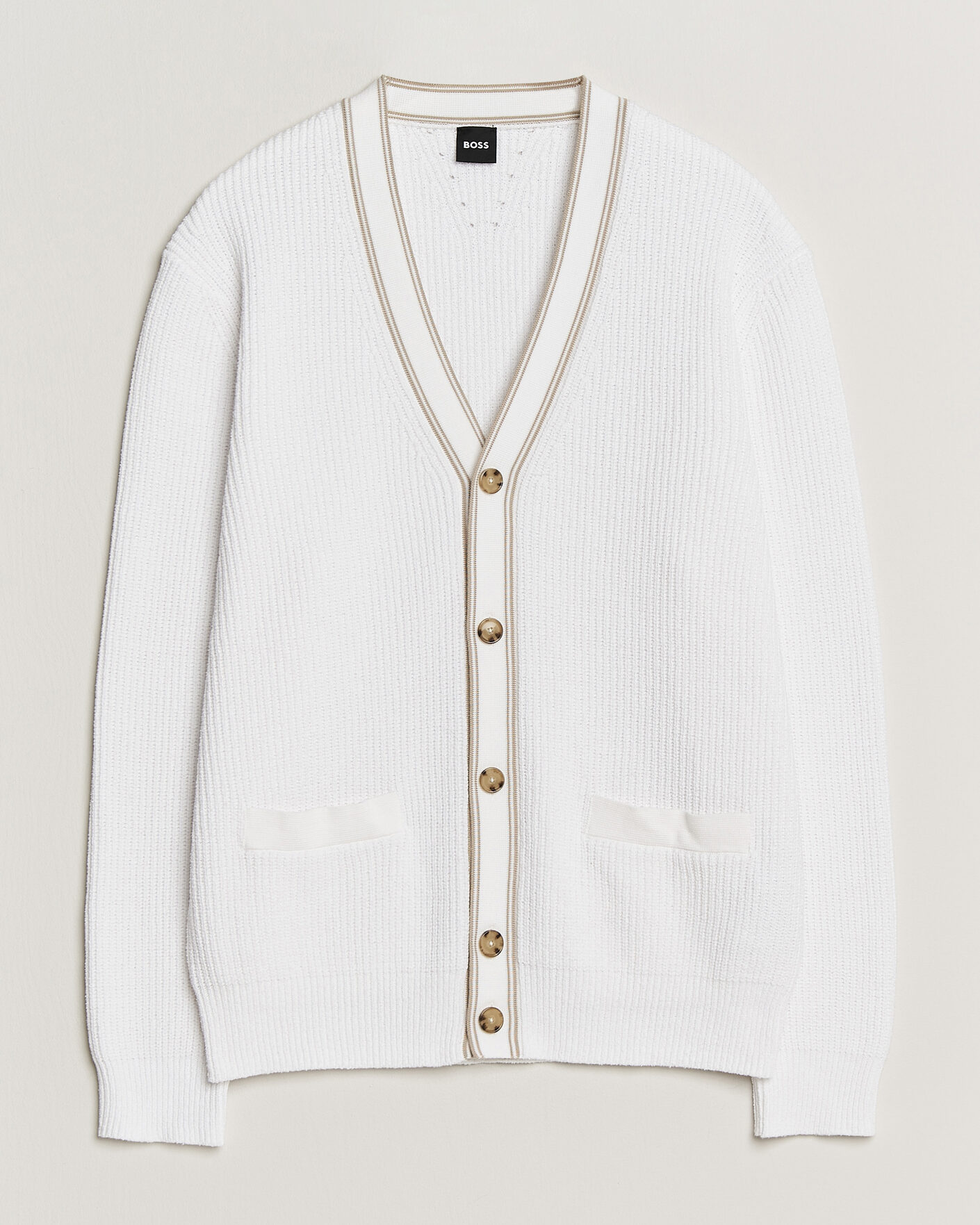 Uomini | Maglieria | BOSS BLACK | Napoli Knitted Cardigan White