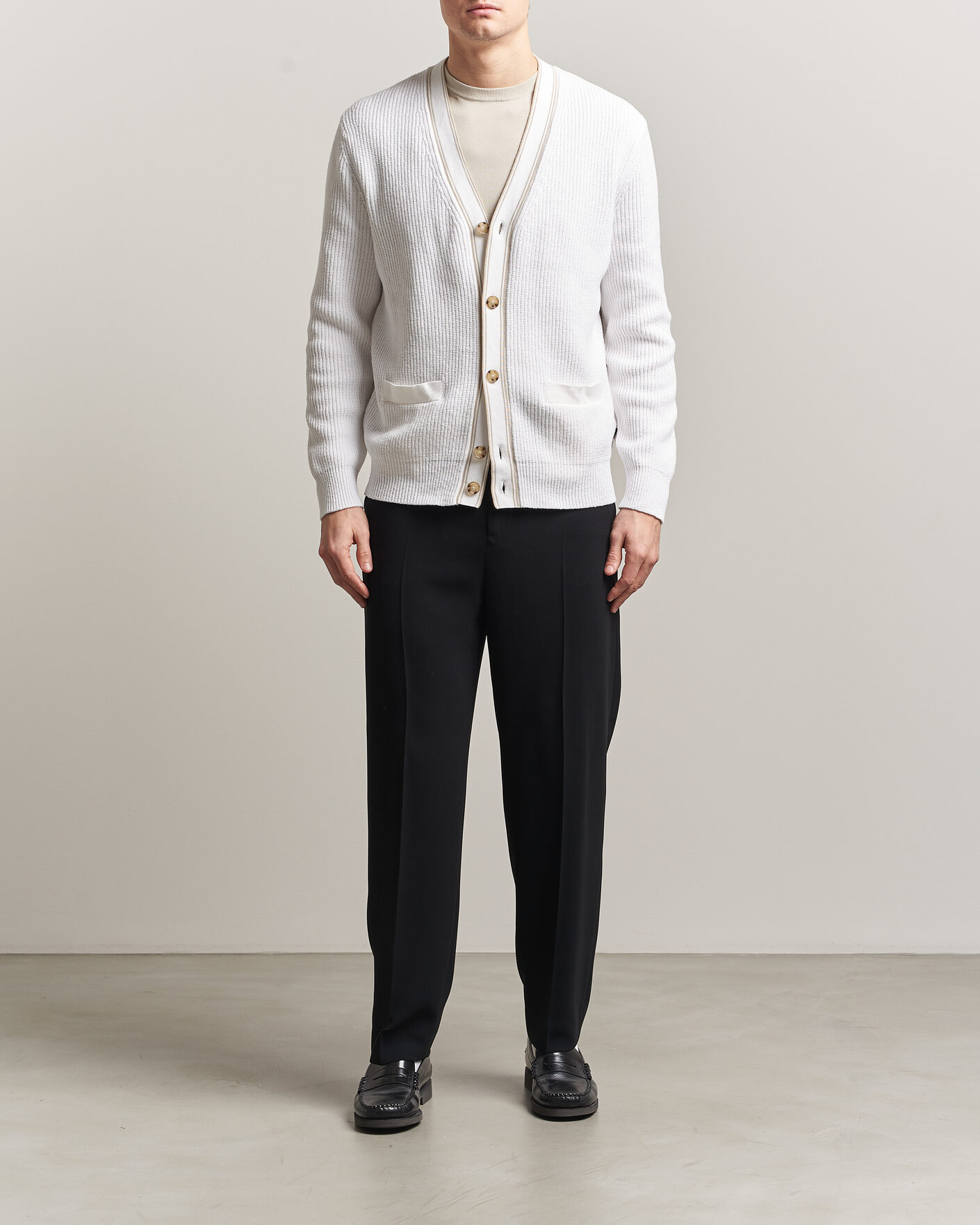 Uomini | Maglieria | BOSS BLACK | Napoli Knitted Cardigan White