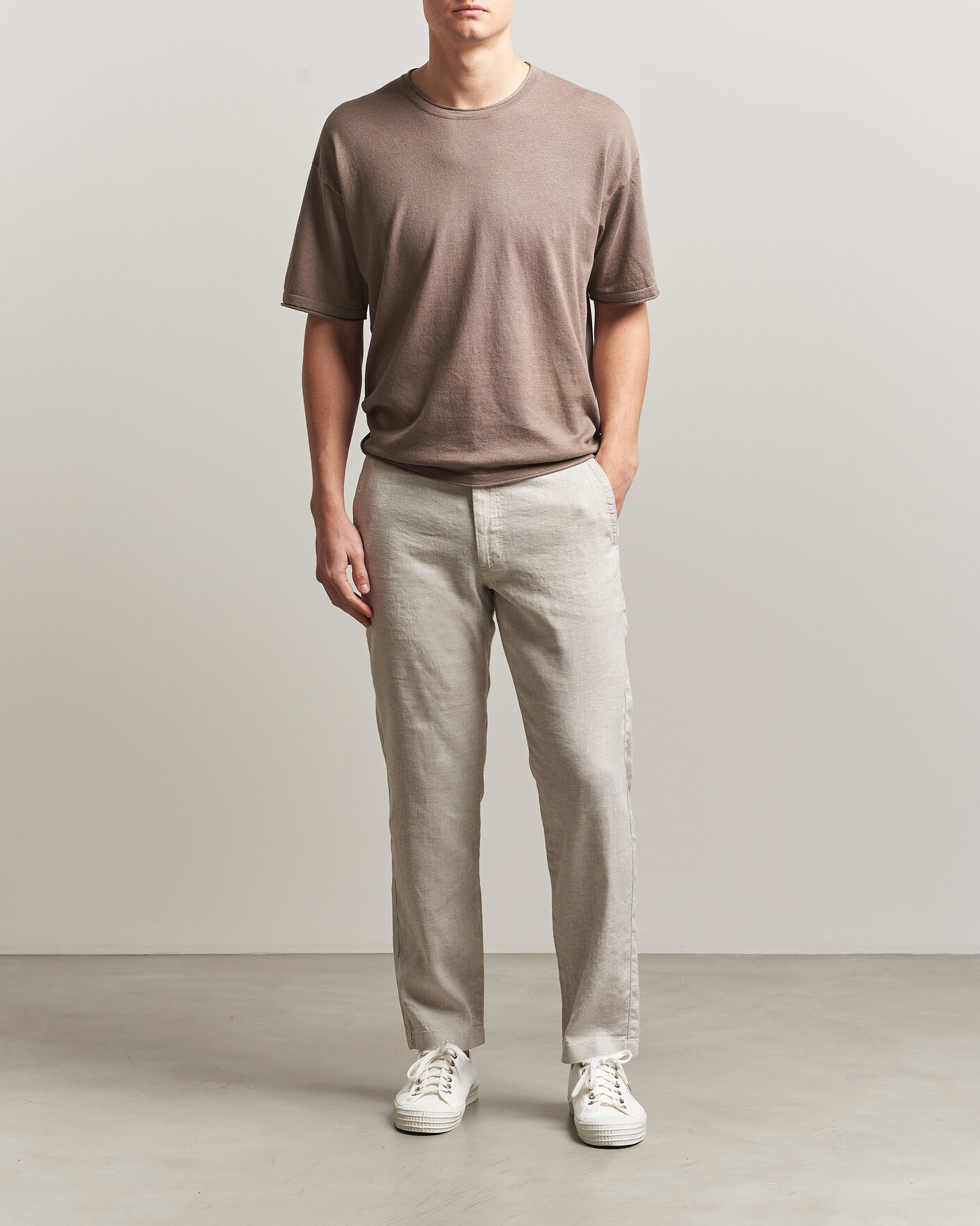 Uomini | Pantaloni | BOSS ORANGE | Sanderson Linen Pants Open Grey
