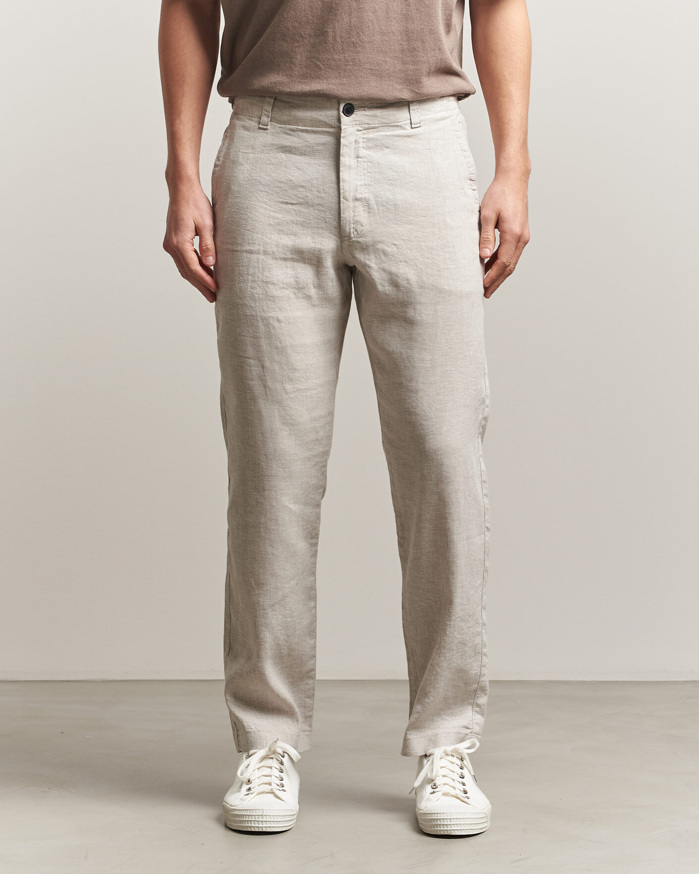 Uomini | Pantaloni | BOSS ORANGE | Sanderson Linen Pants Open Grey