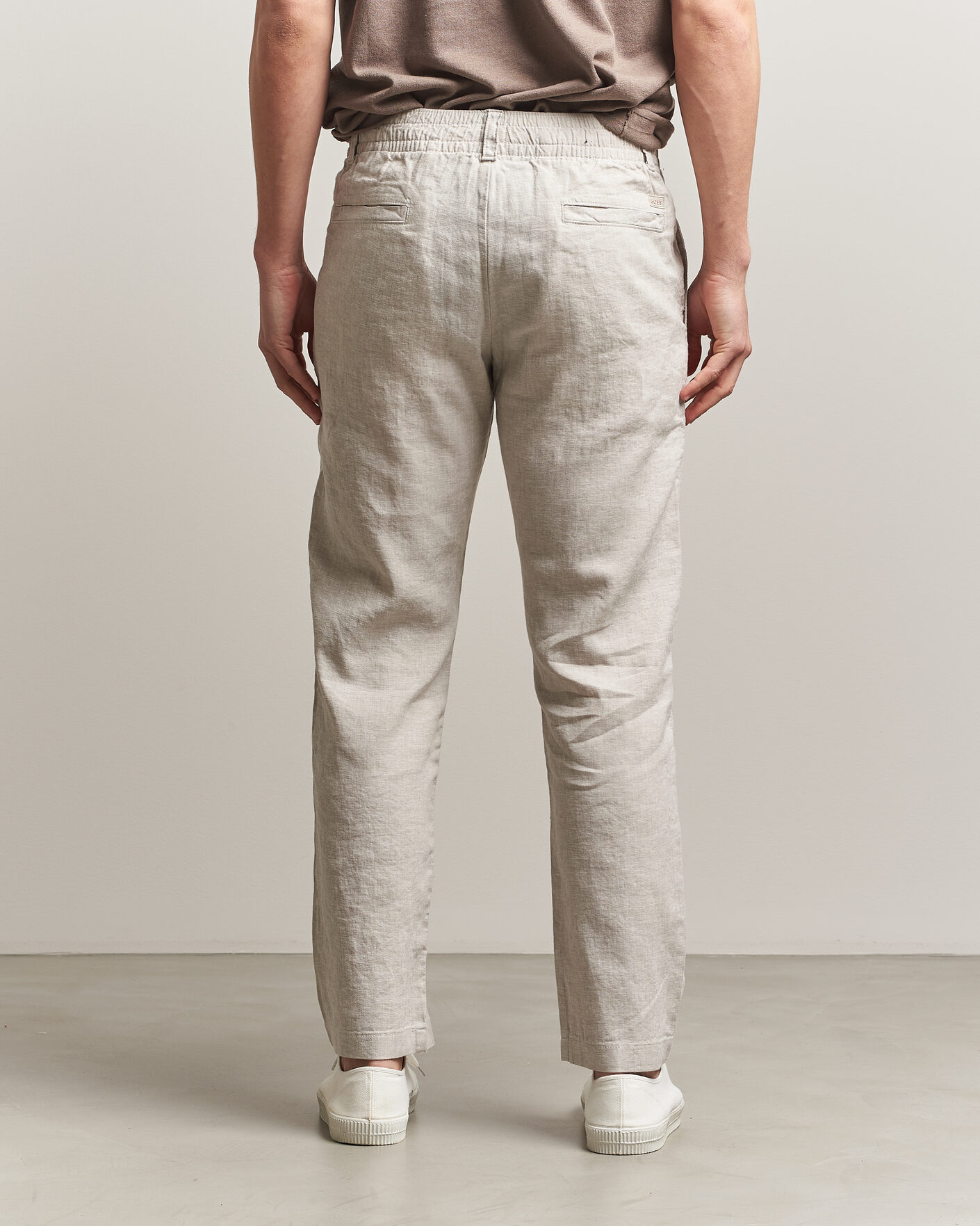 Uomini | Pantaloni | BOSS ORANGE | Sanderson Linen Pants Open Grey