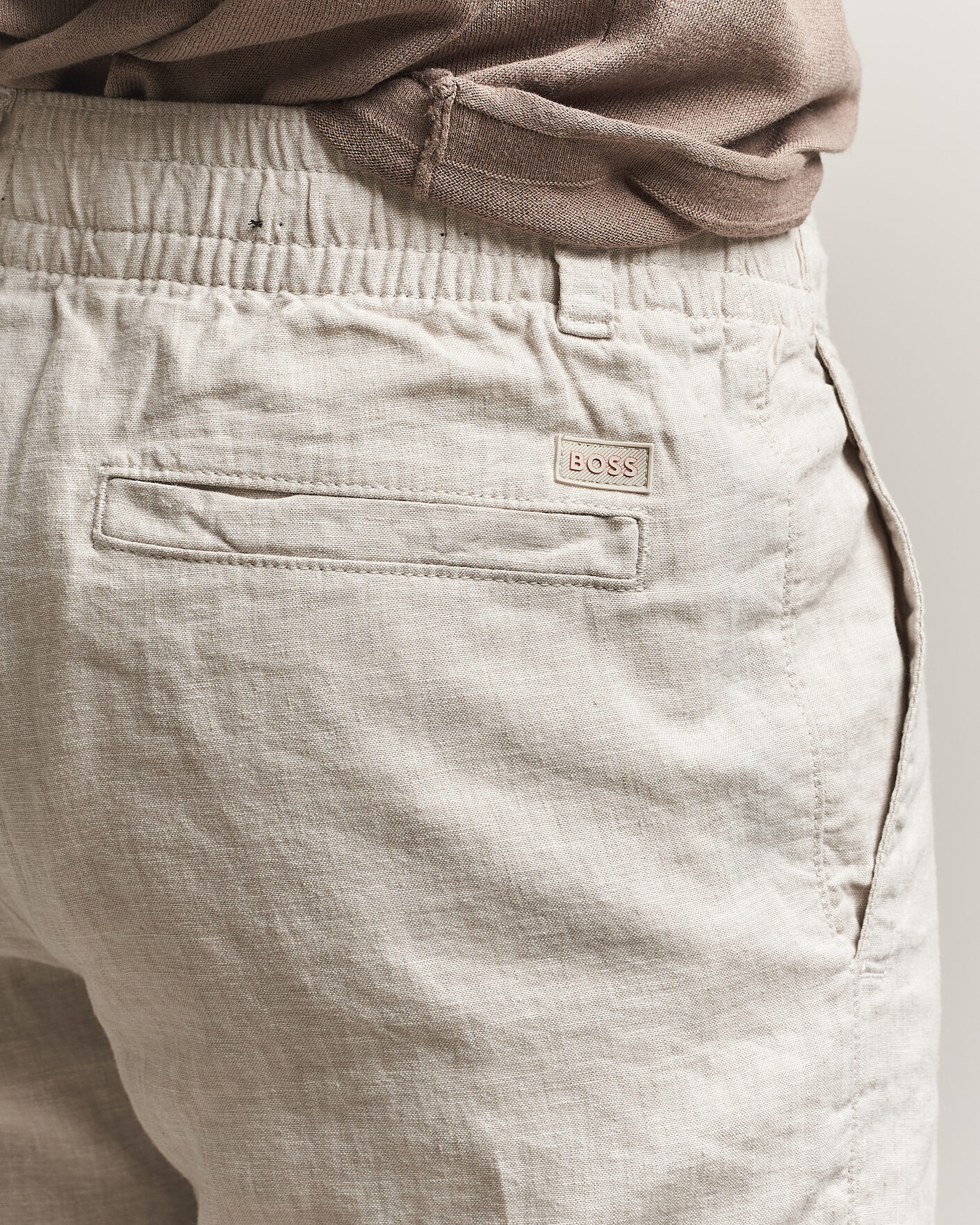 Uomini | Pantaloni | BOSS ORANGE | Sanderson Linen Pants Open Grey
